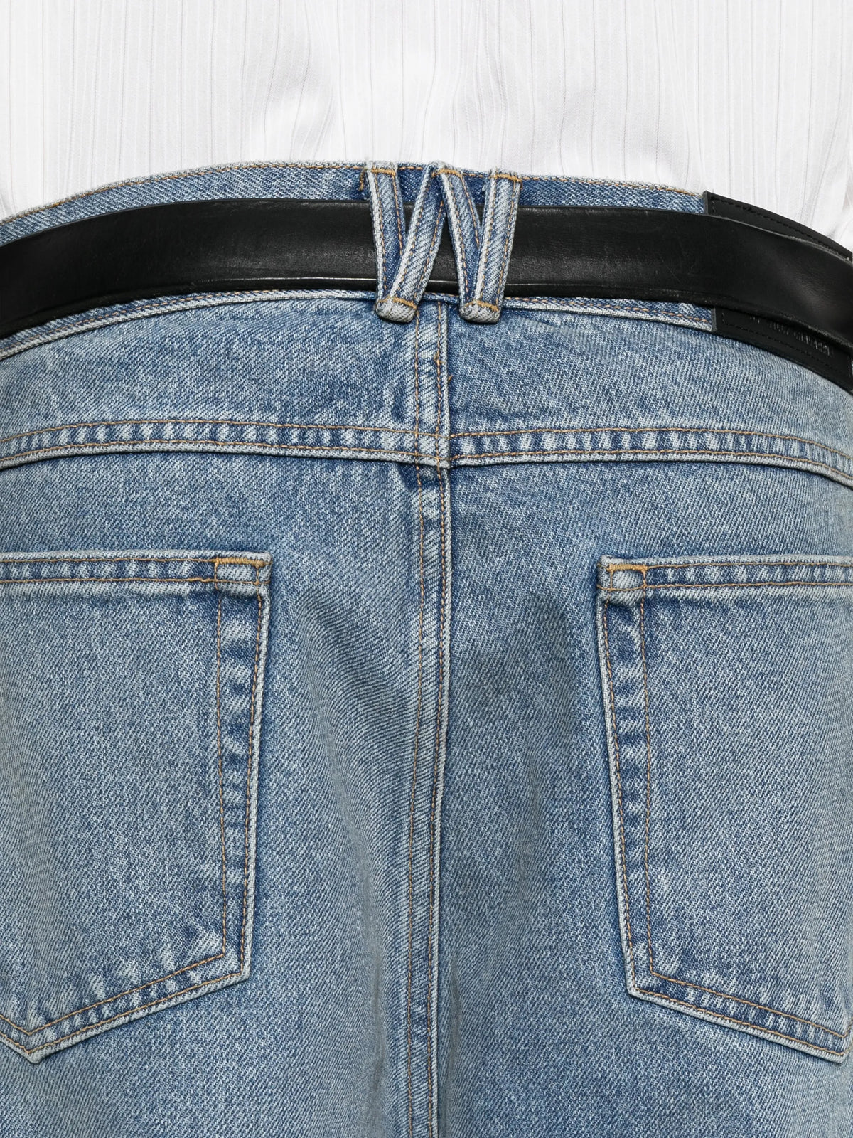 faded wide-leg jeans
