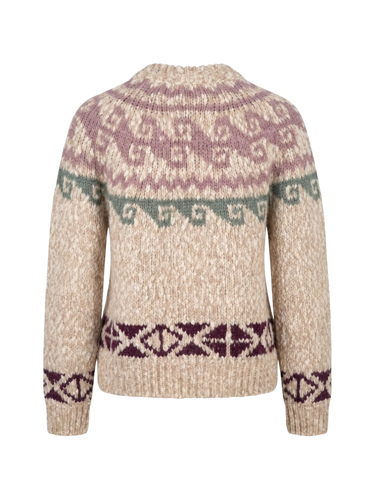 geometric-jacquard sweater