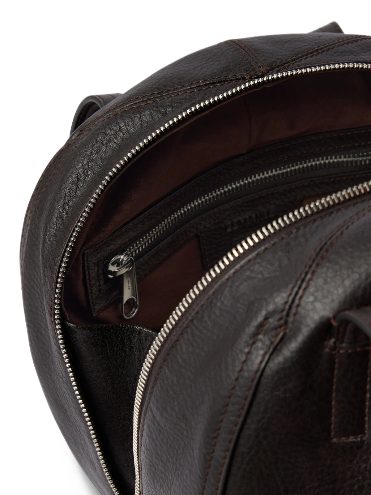 small Helmet shoulder bag in grained paper-lux leather