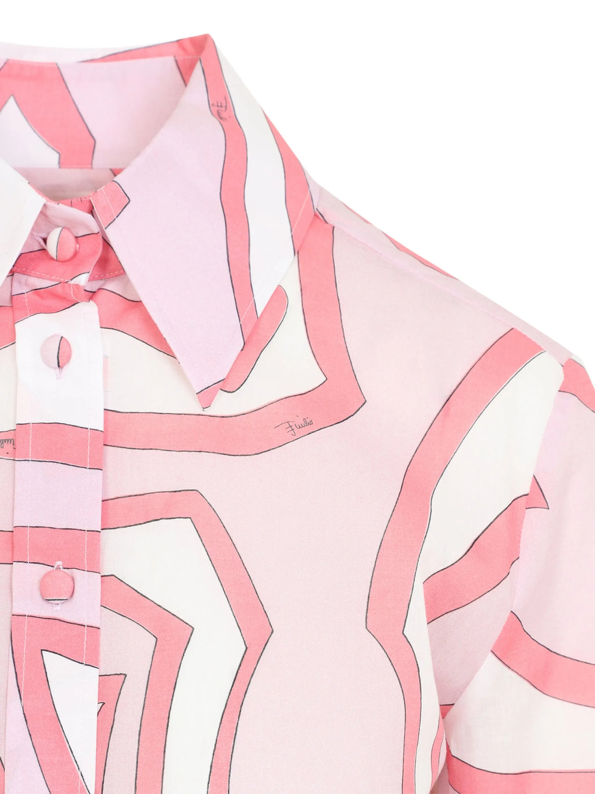 Iride-print cotton shirt