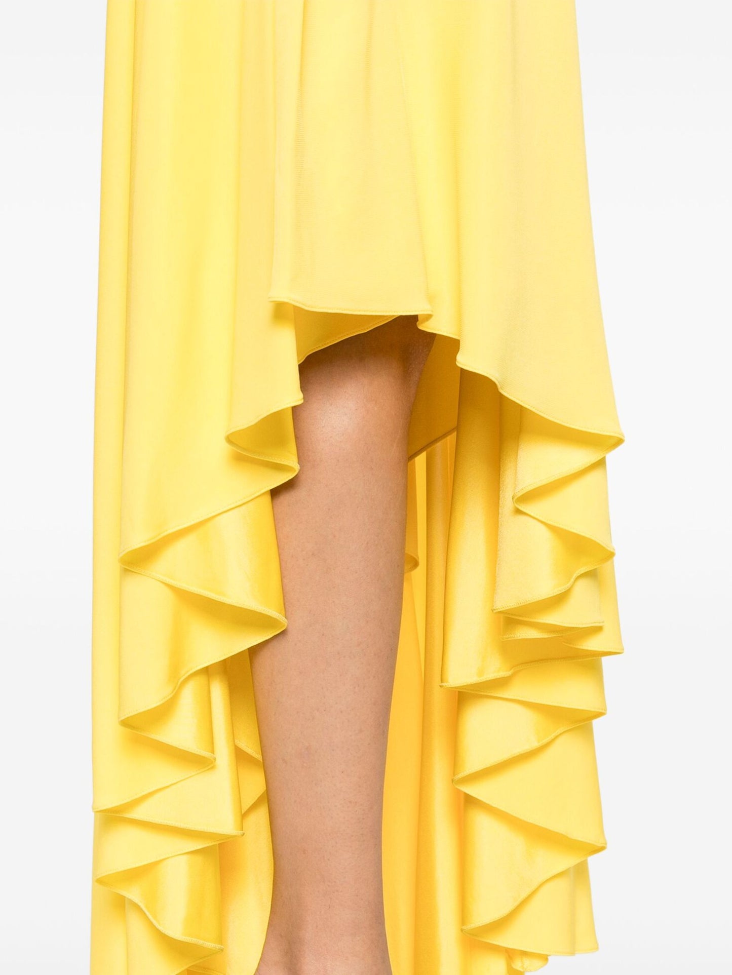 asymmetric jersey maxi dress