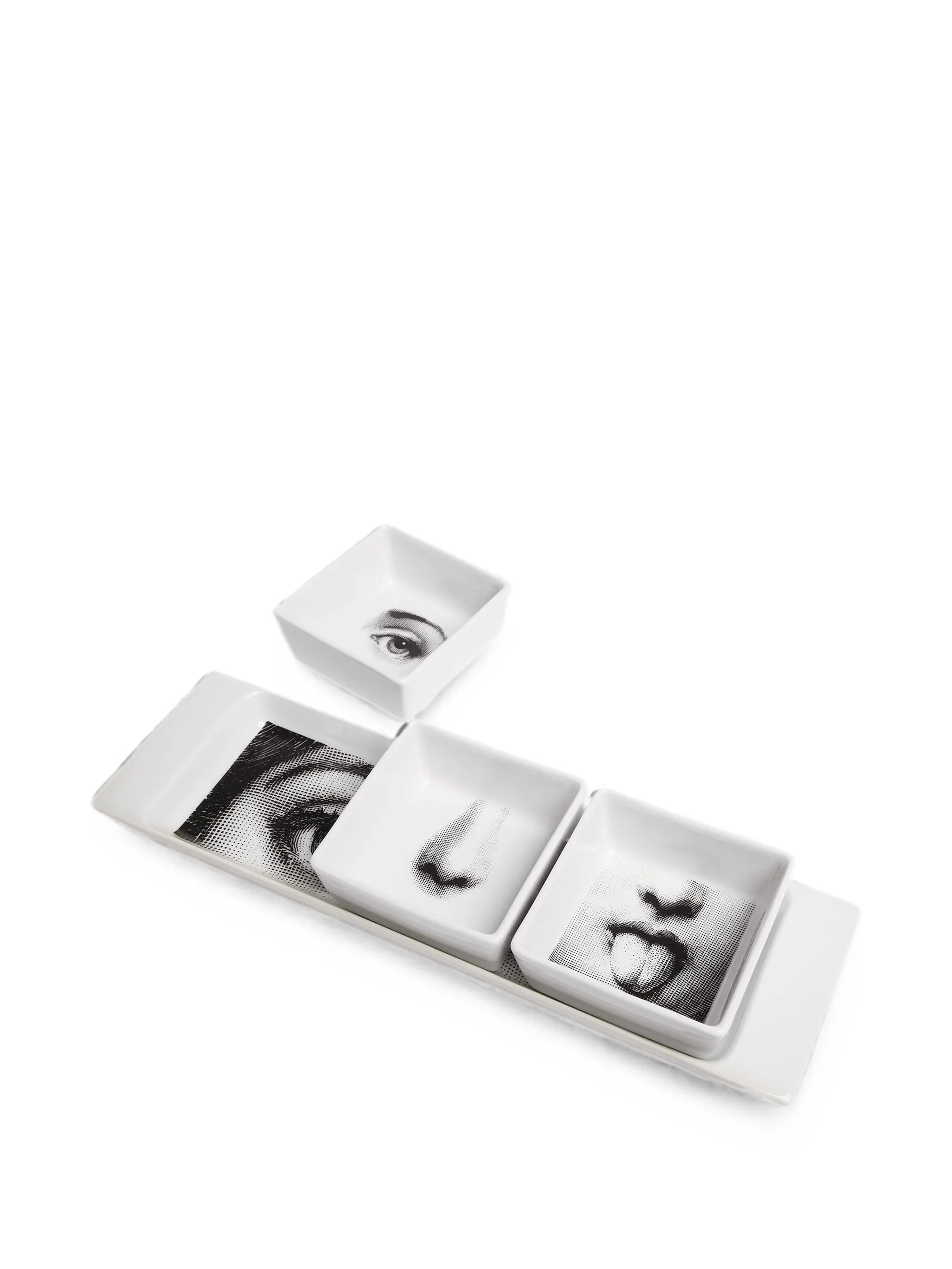 face print serving dishes (set of 3)