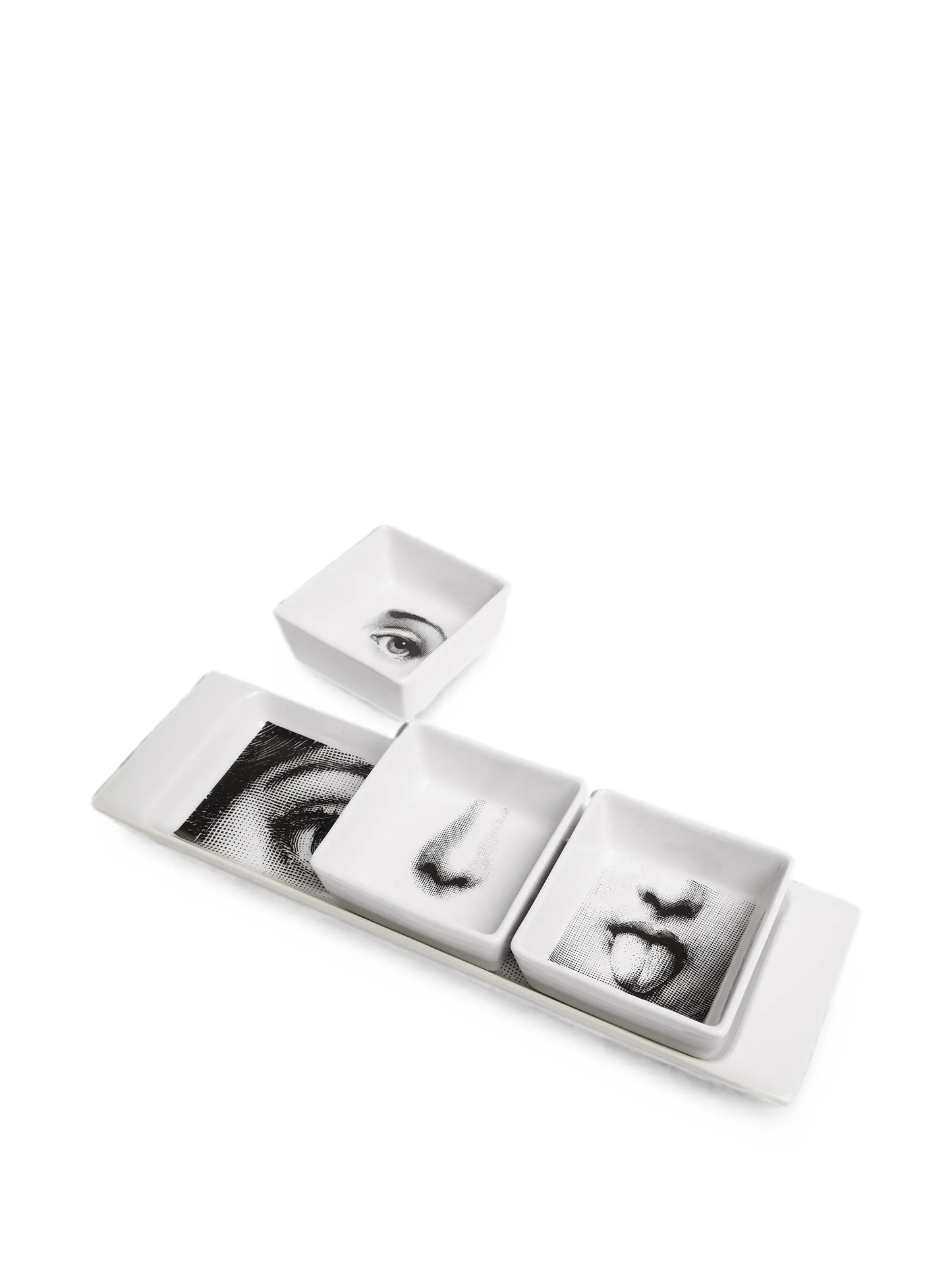 face print serving dishes (set of 4)