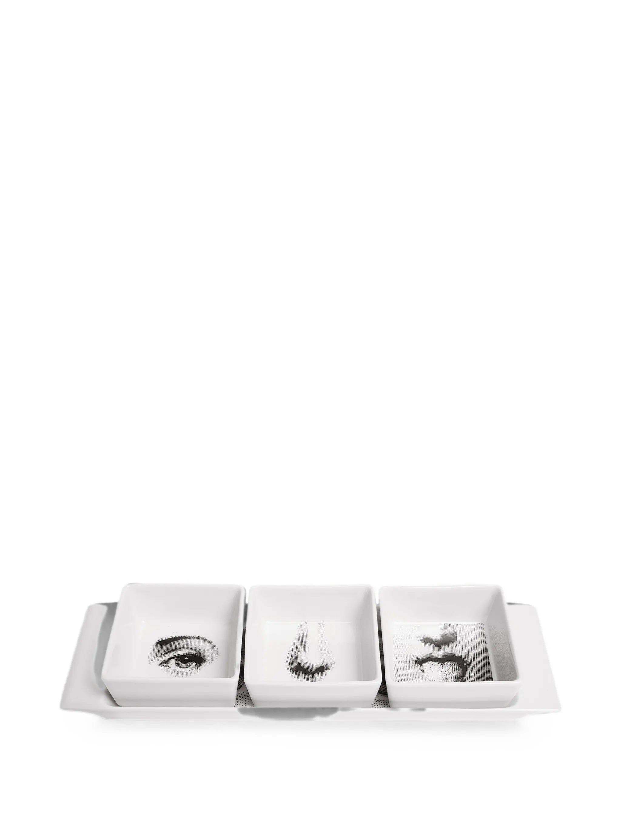 face print serving dishes (set of 3)