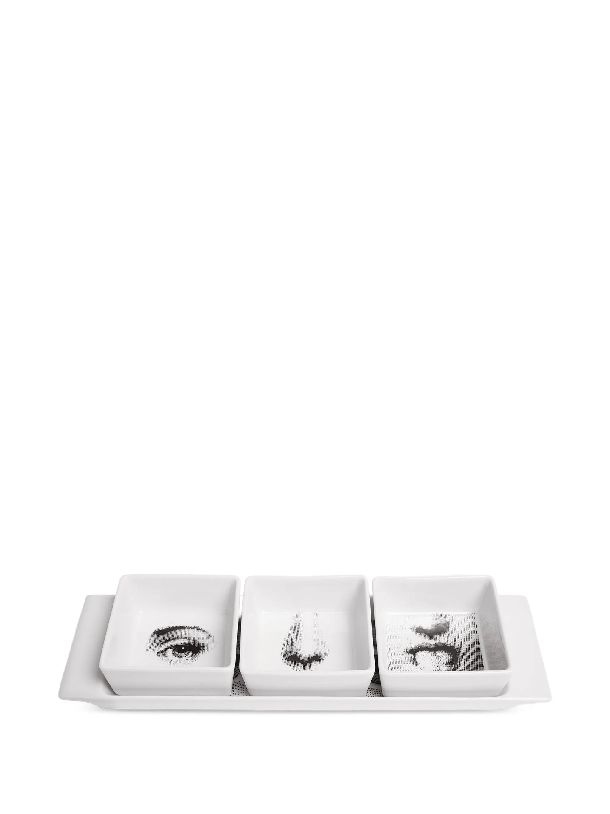face print serving dishes (set of 4)