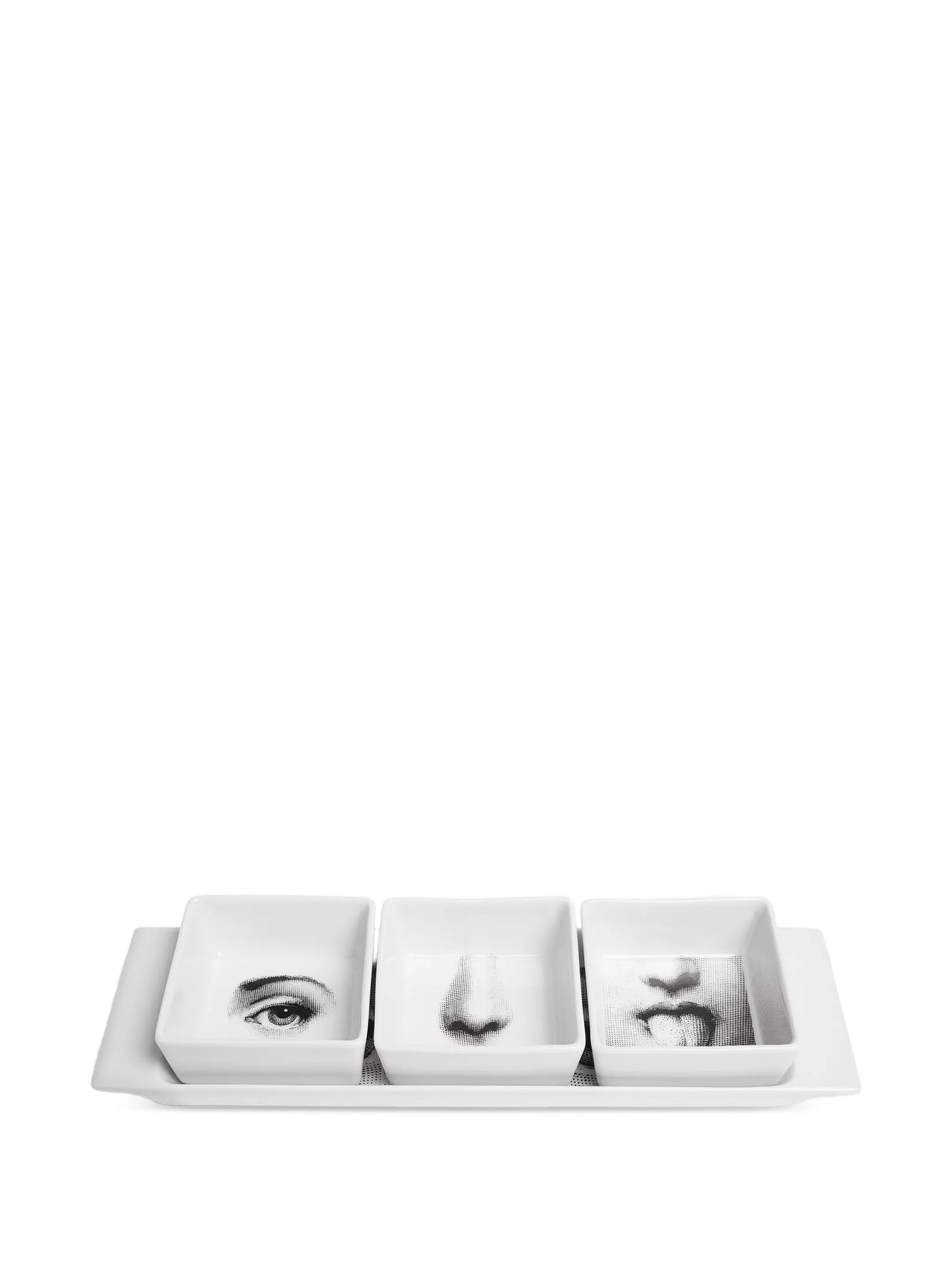 face print serving dishes (set of 4)