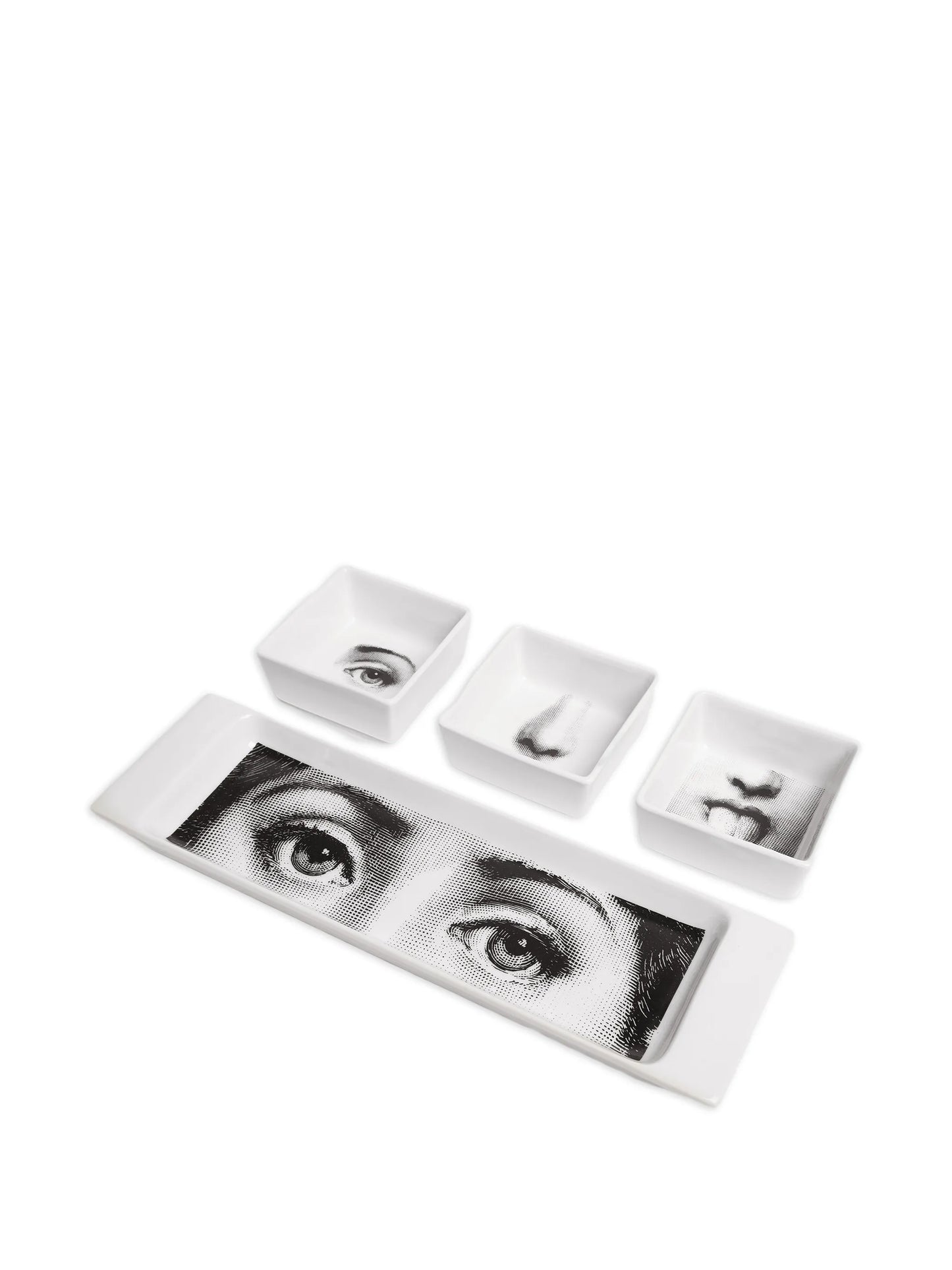face print serving dishes (set of 4)