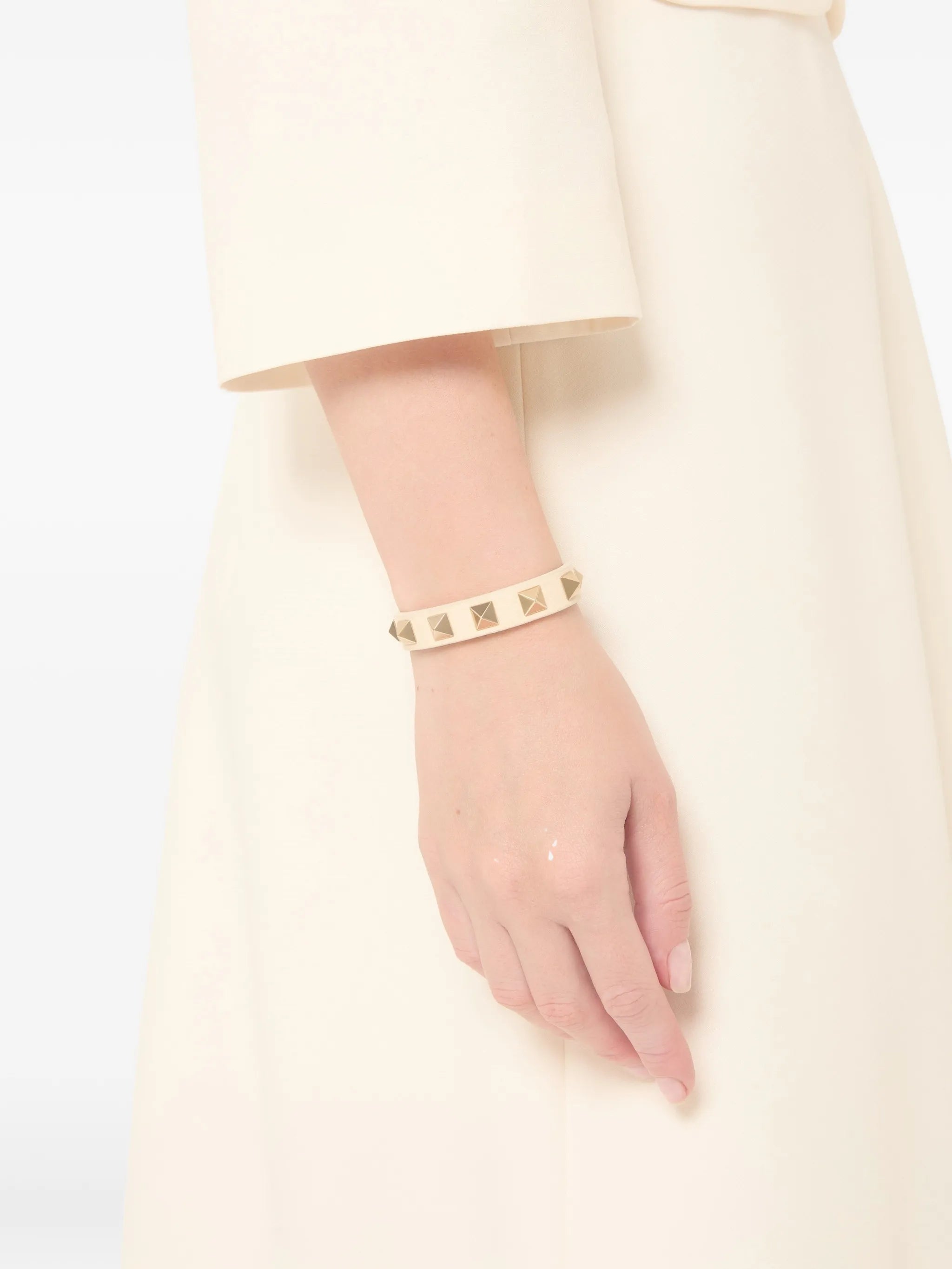 Rockstud leather bracelet