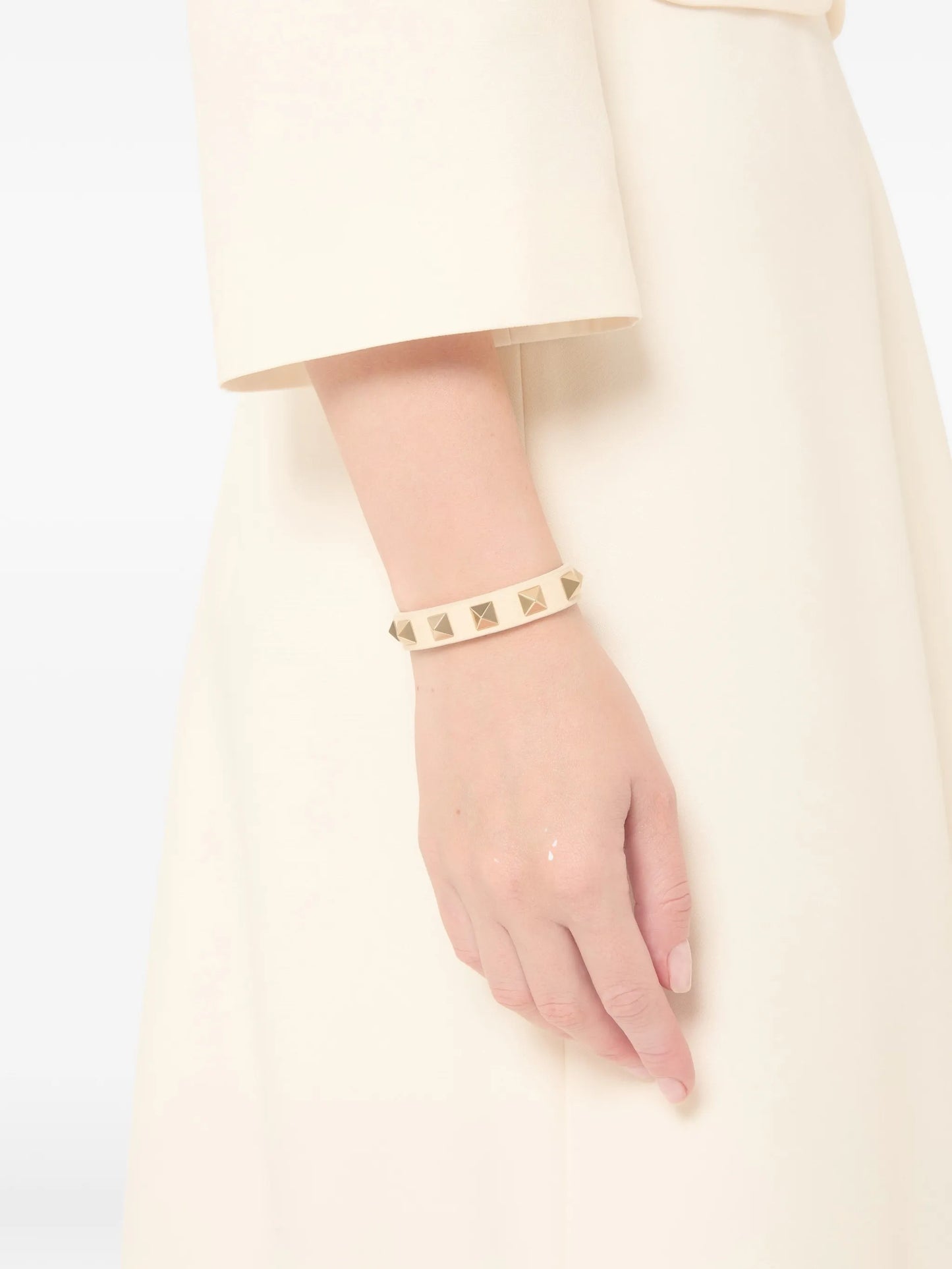 Rockstud leather bracelet