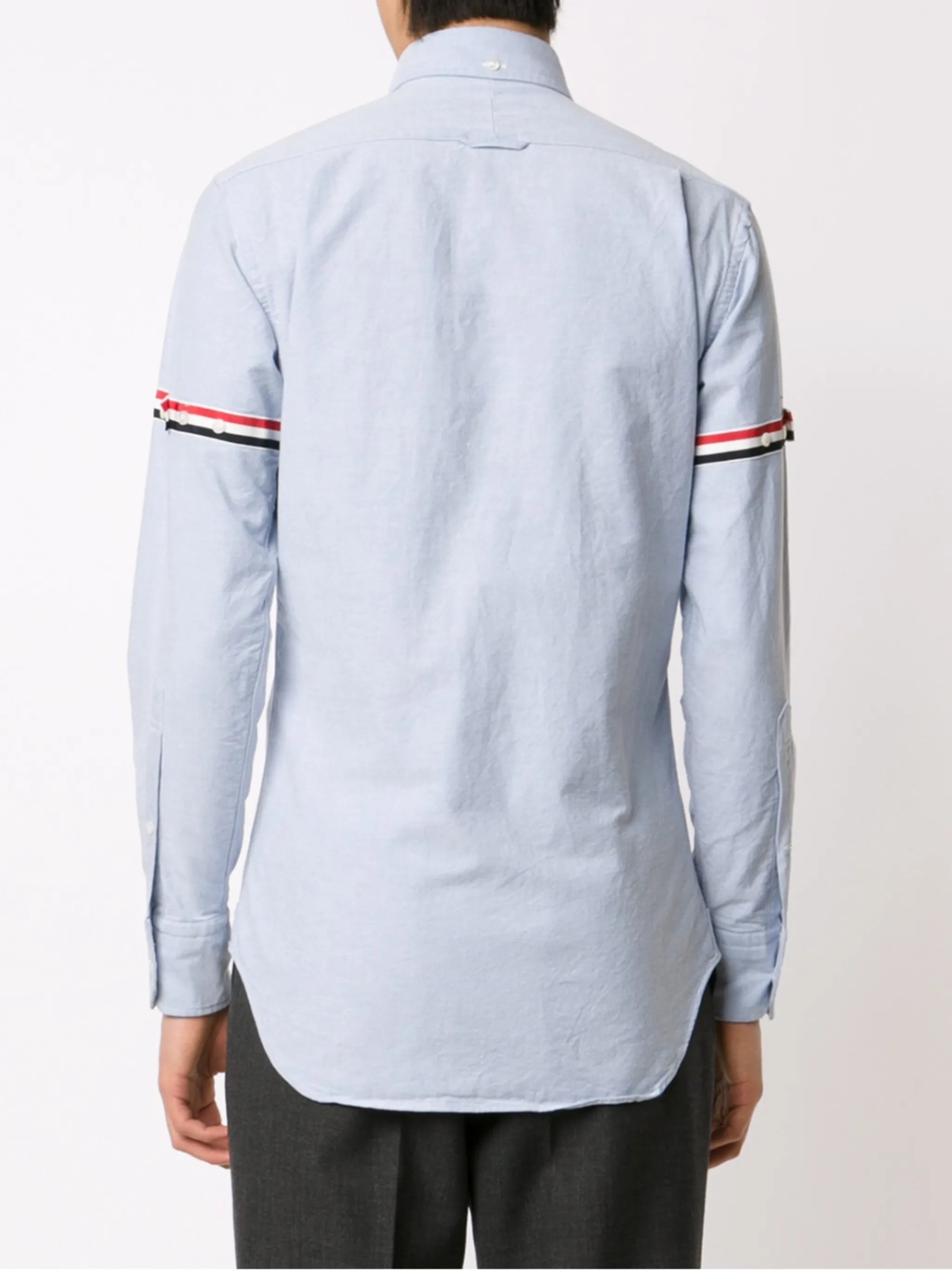 Grosgrain-armband cotton shirt