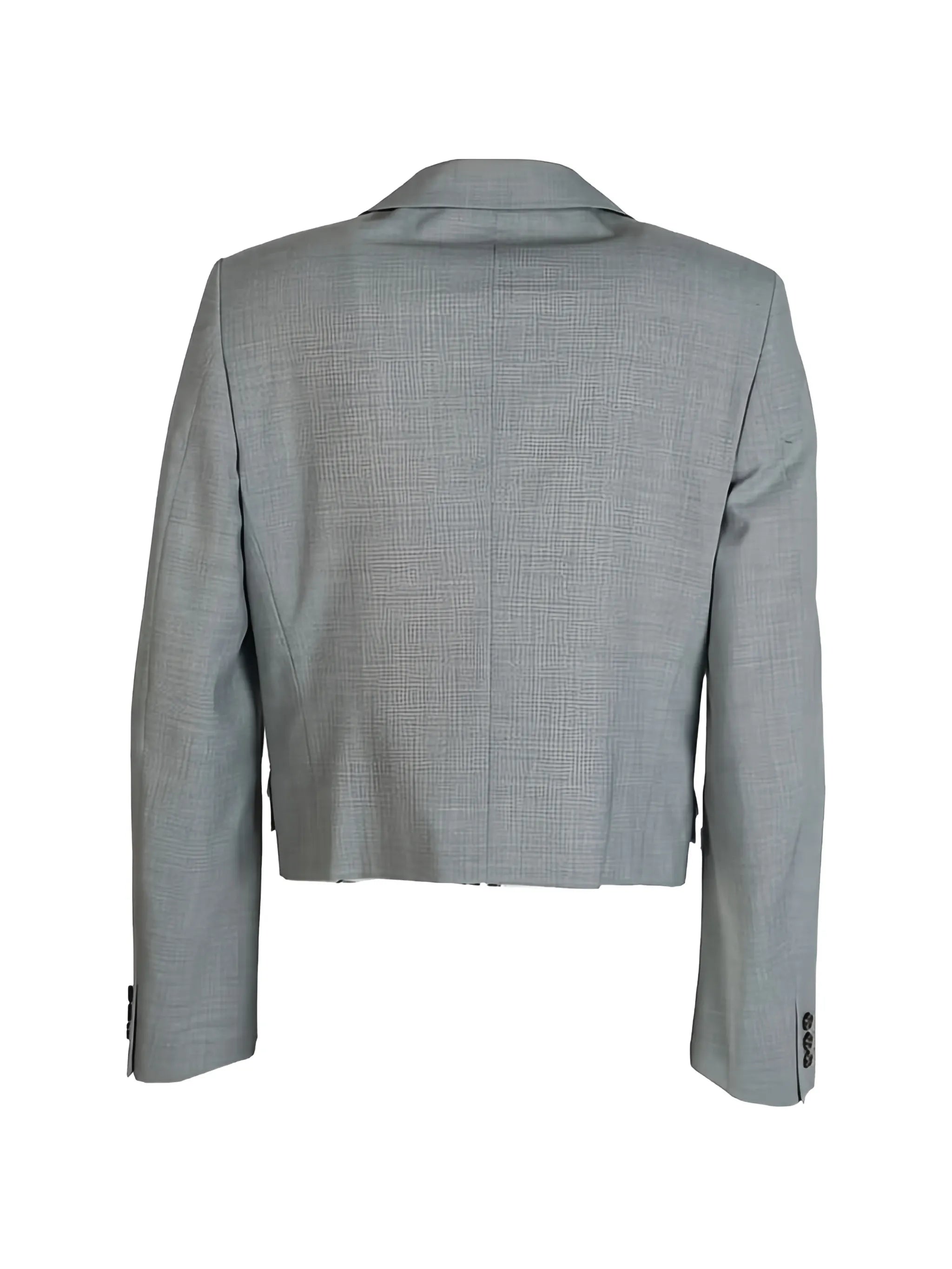 mélange-effect single-breasted blazer