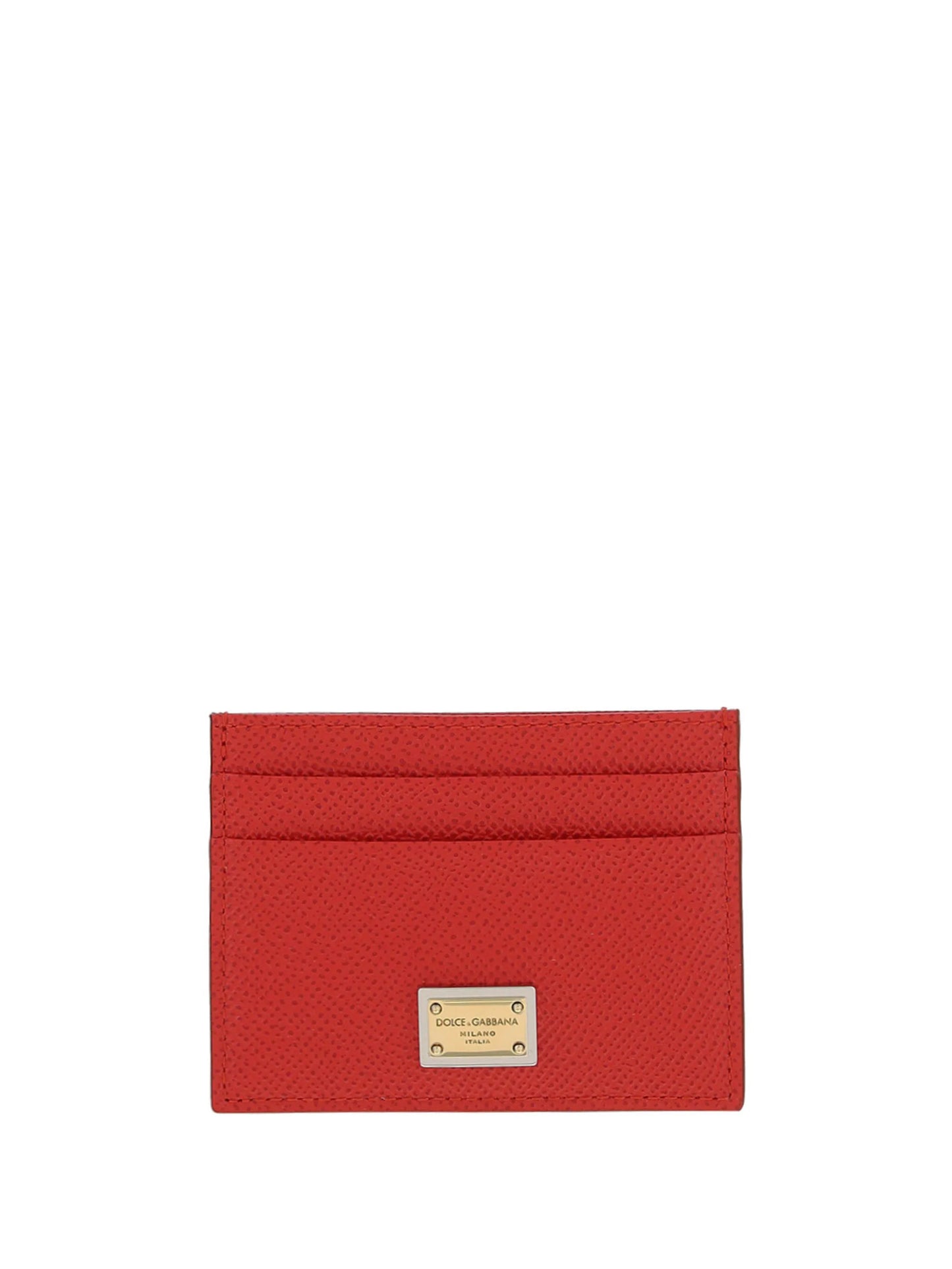 logo-tag leather card holder
