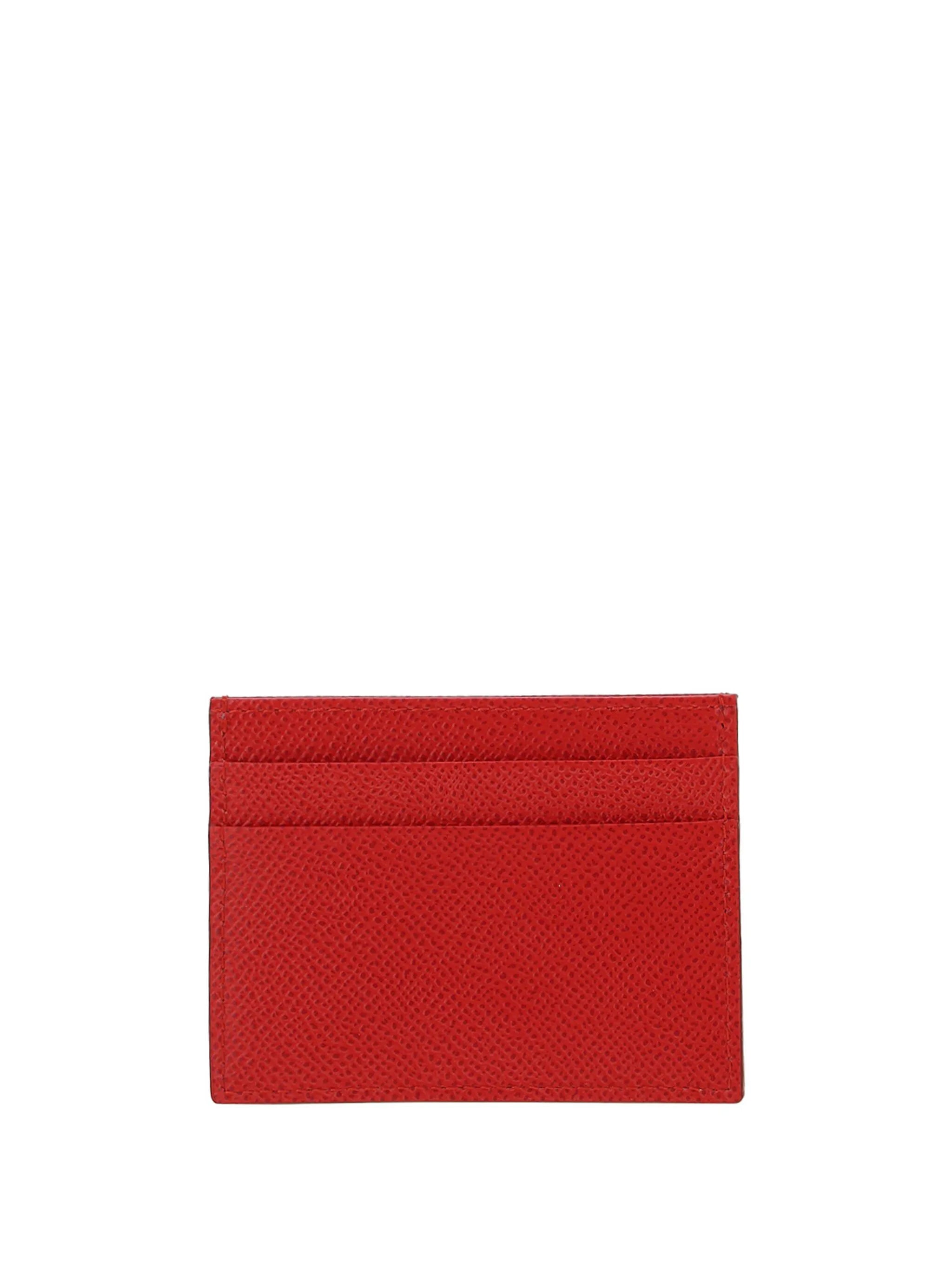 logo-tag leather card holder