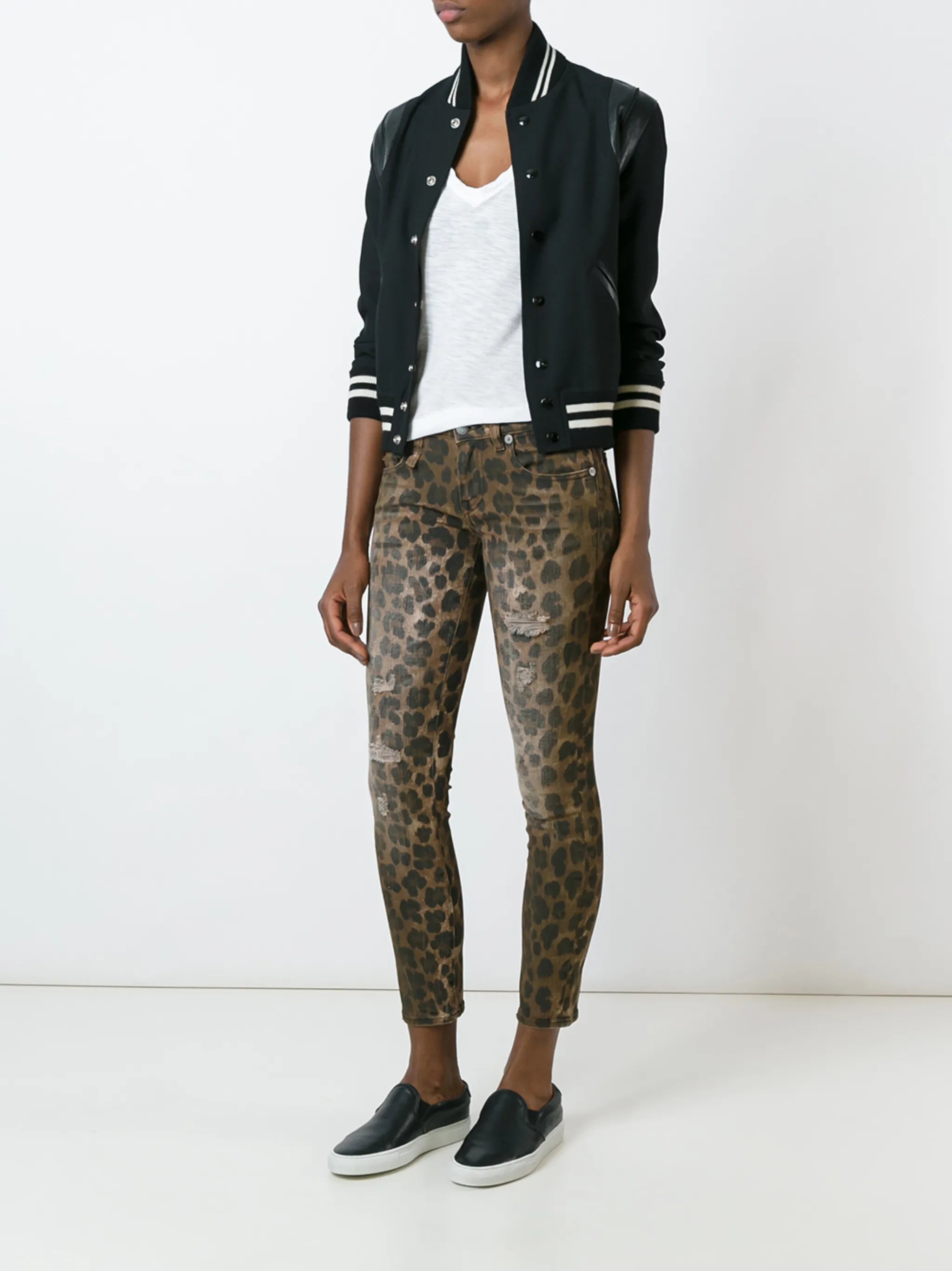 leopard print skinny jeans