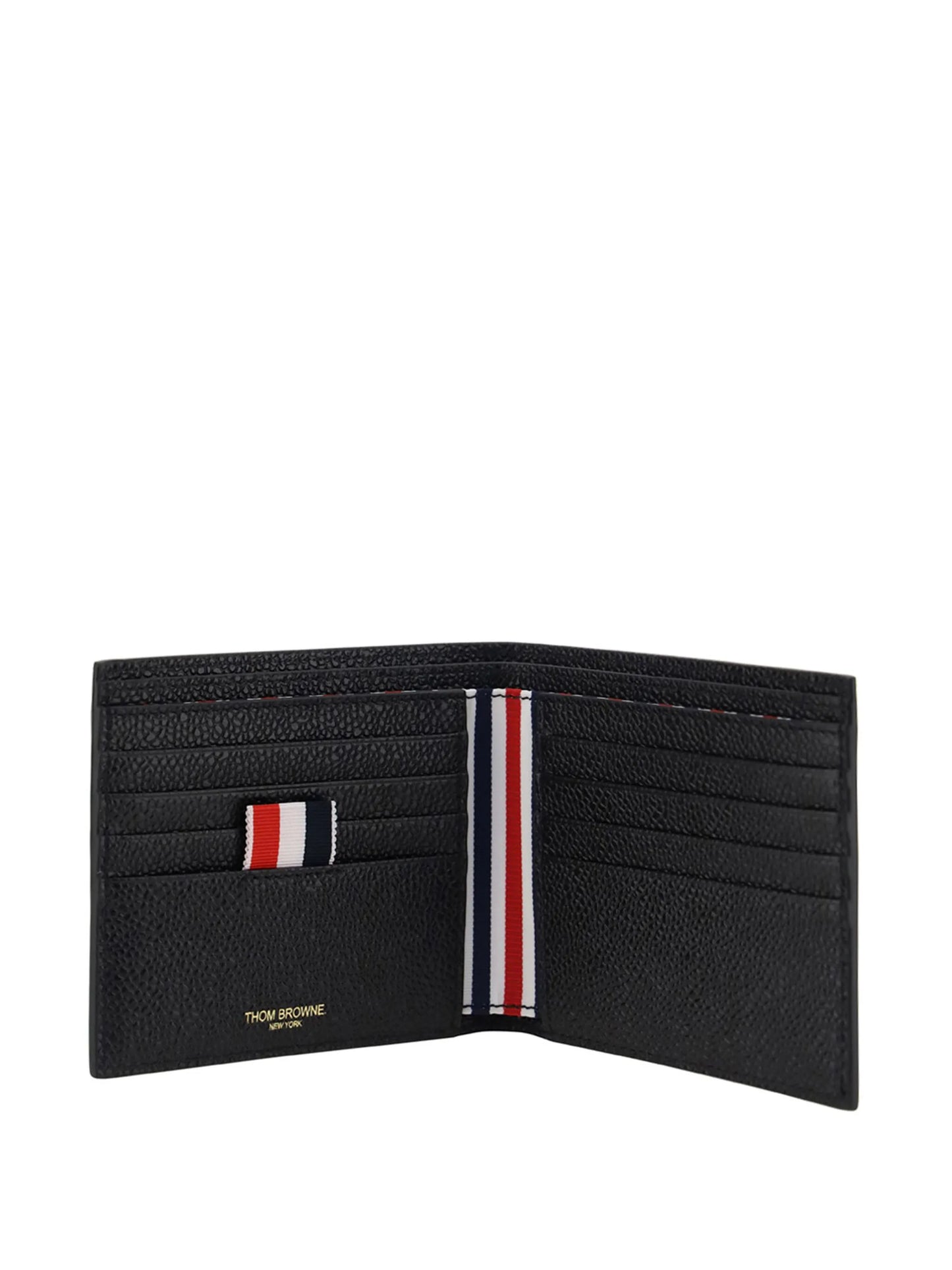 pebble-grain bi-fold wallet