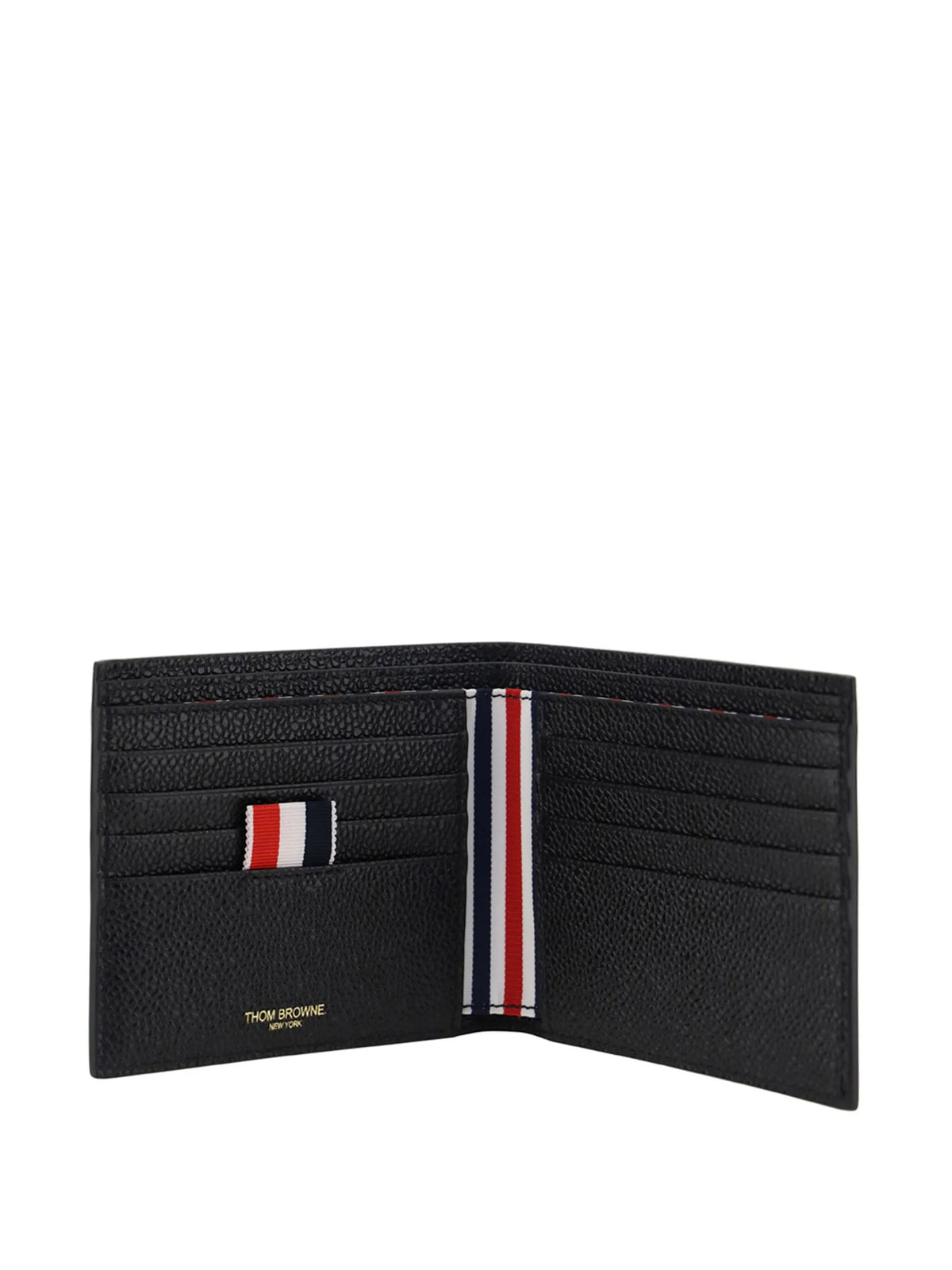 pebble-grain bi-fold wallet