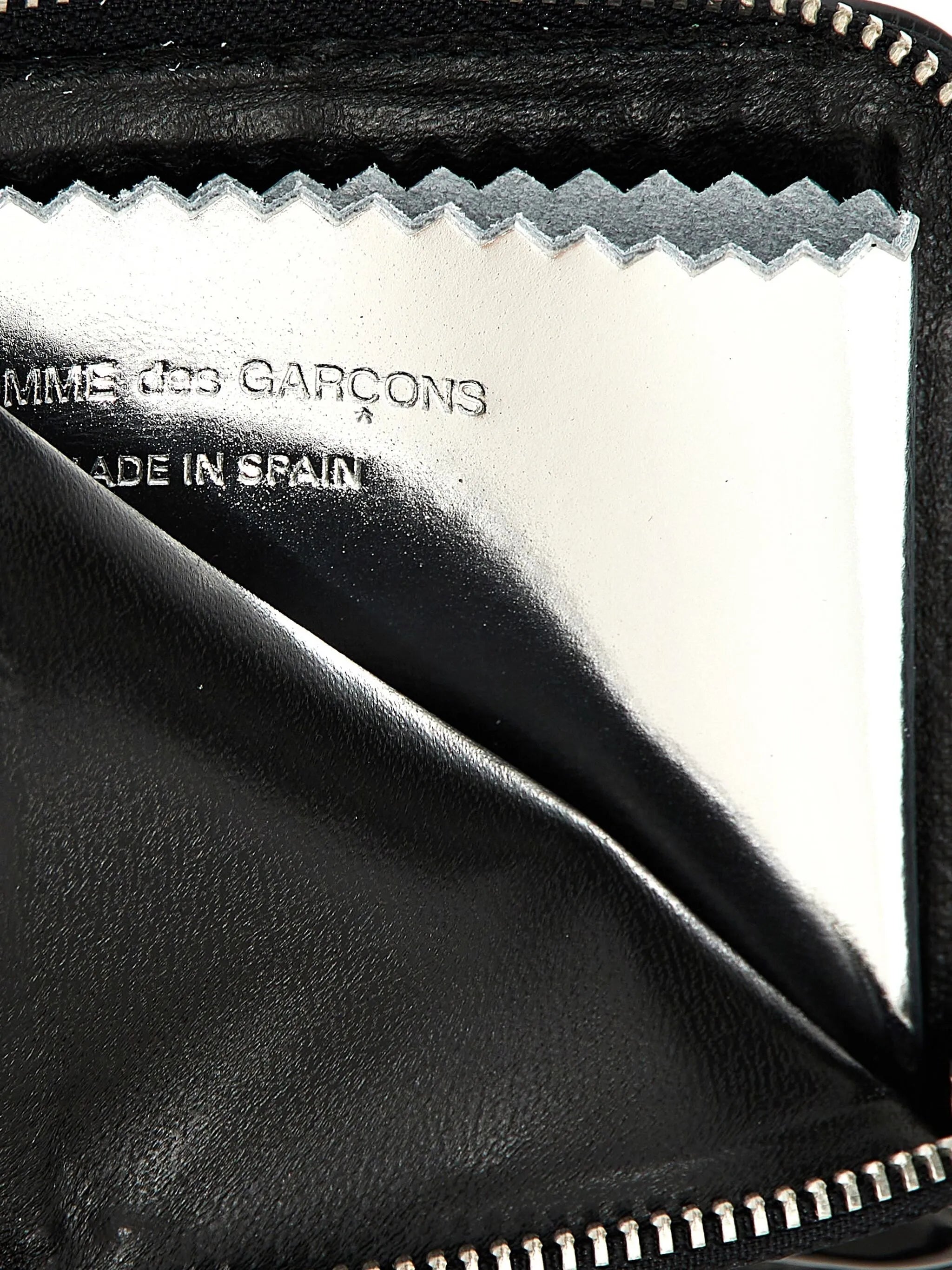 glossy half-zip wallet