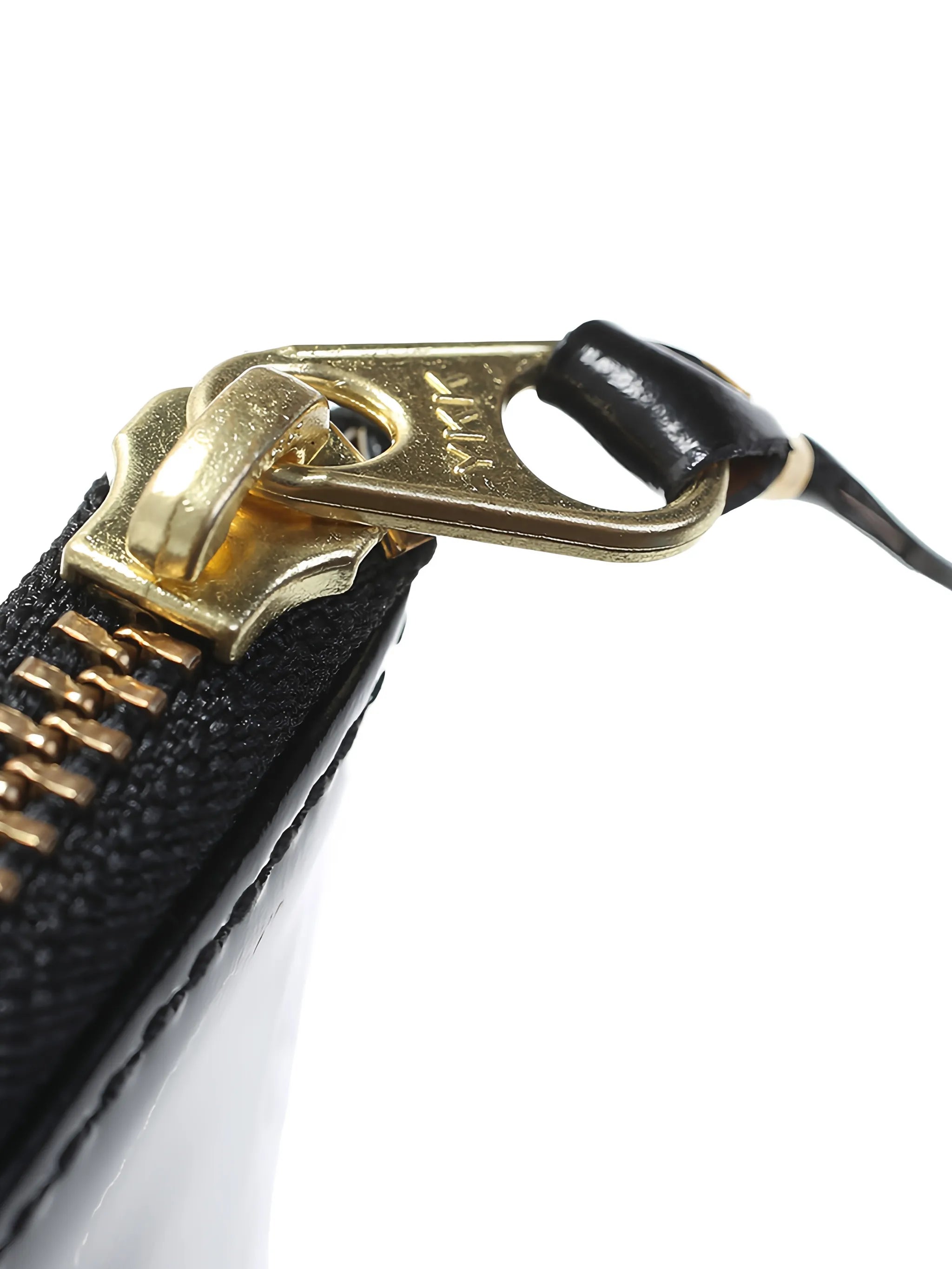 logo-debossed leather clutch