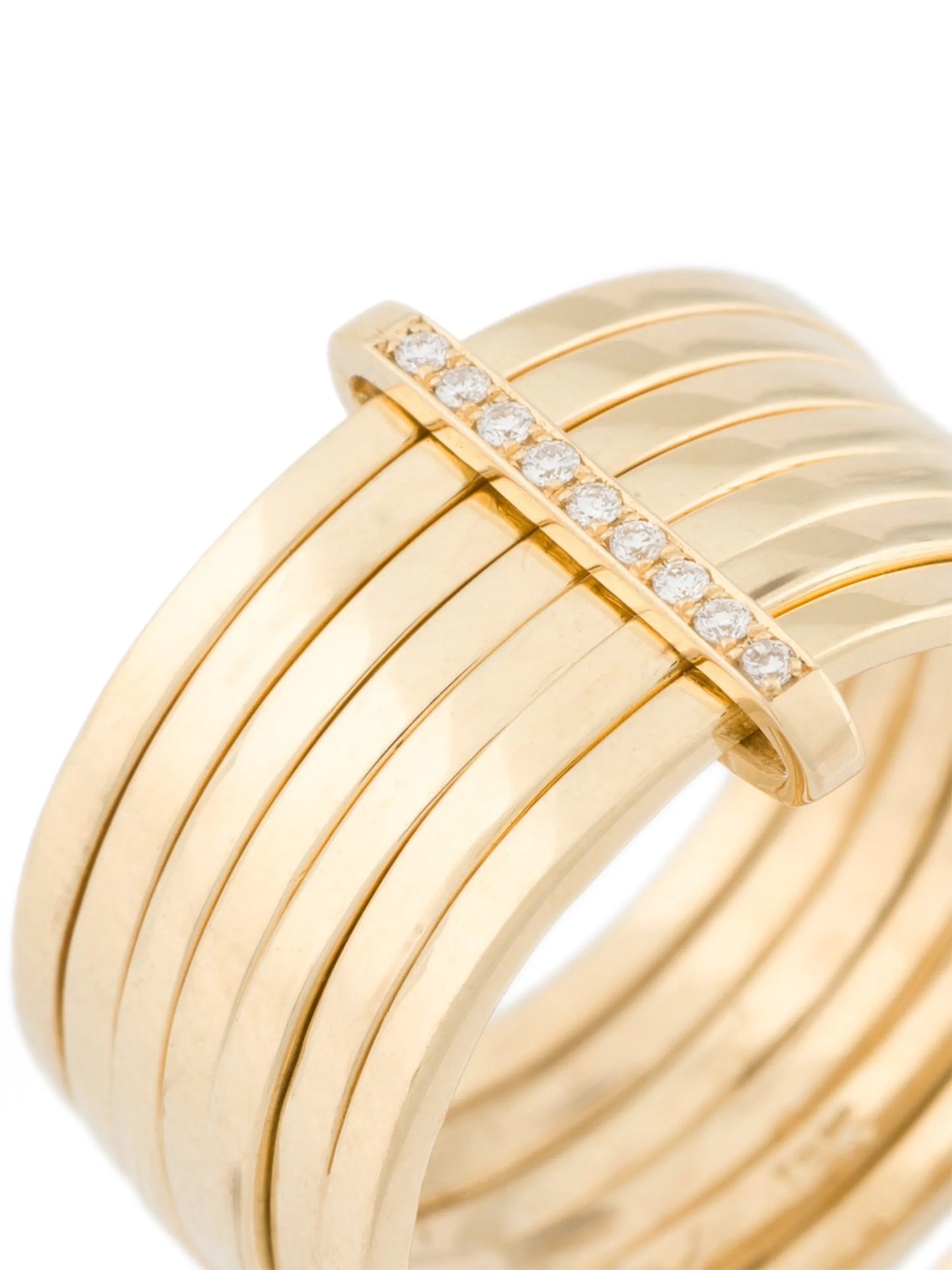 18kt gold '7 Day' ring with diamonds