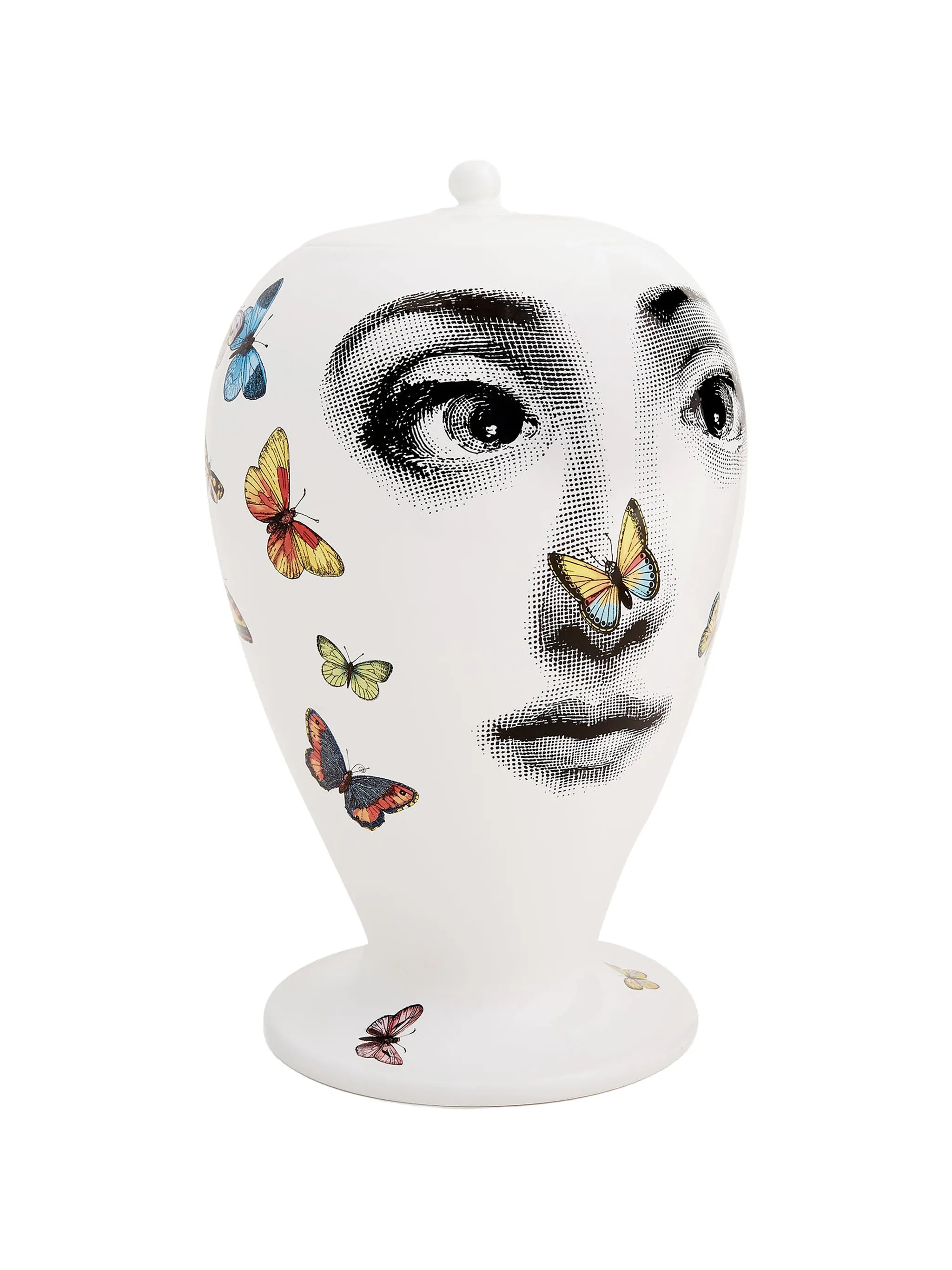 Farfalle face-print vase