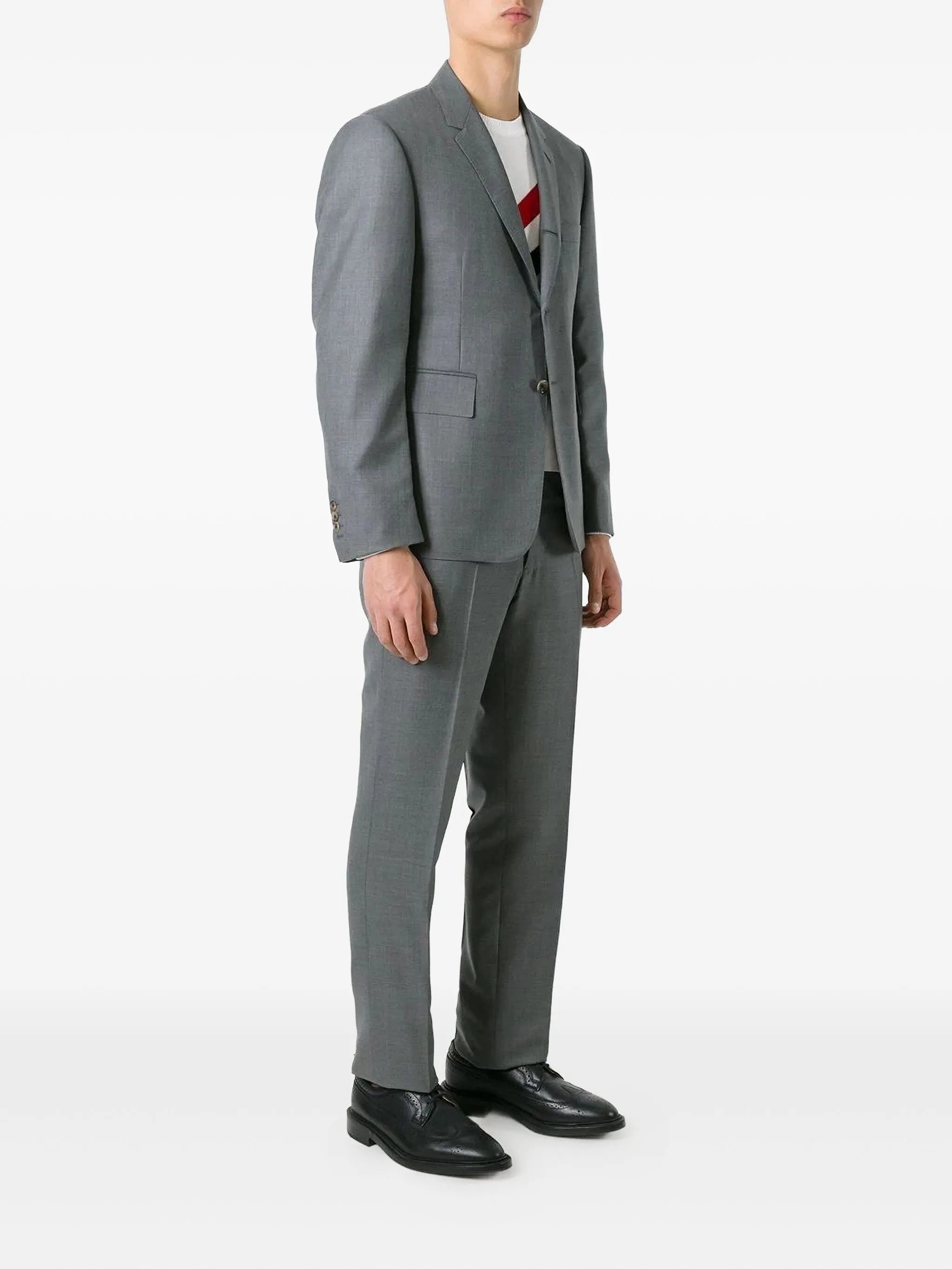 single-breasted wool suit