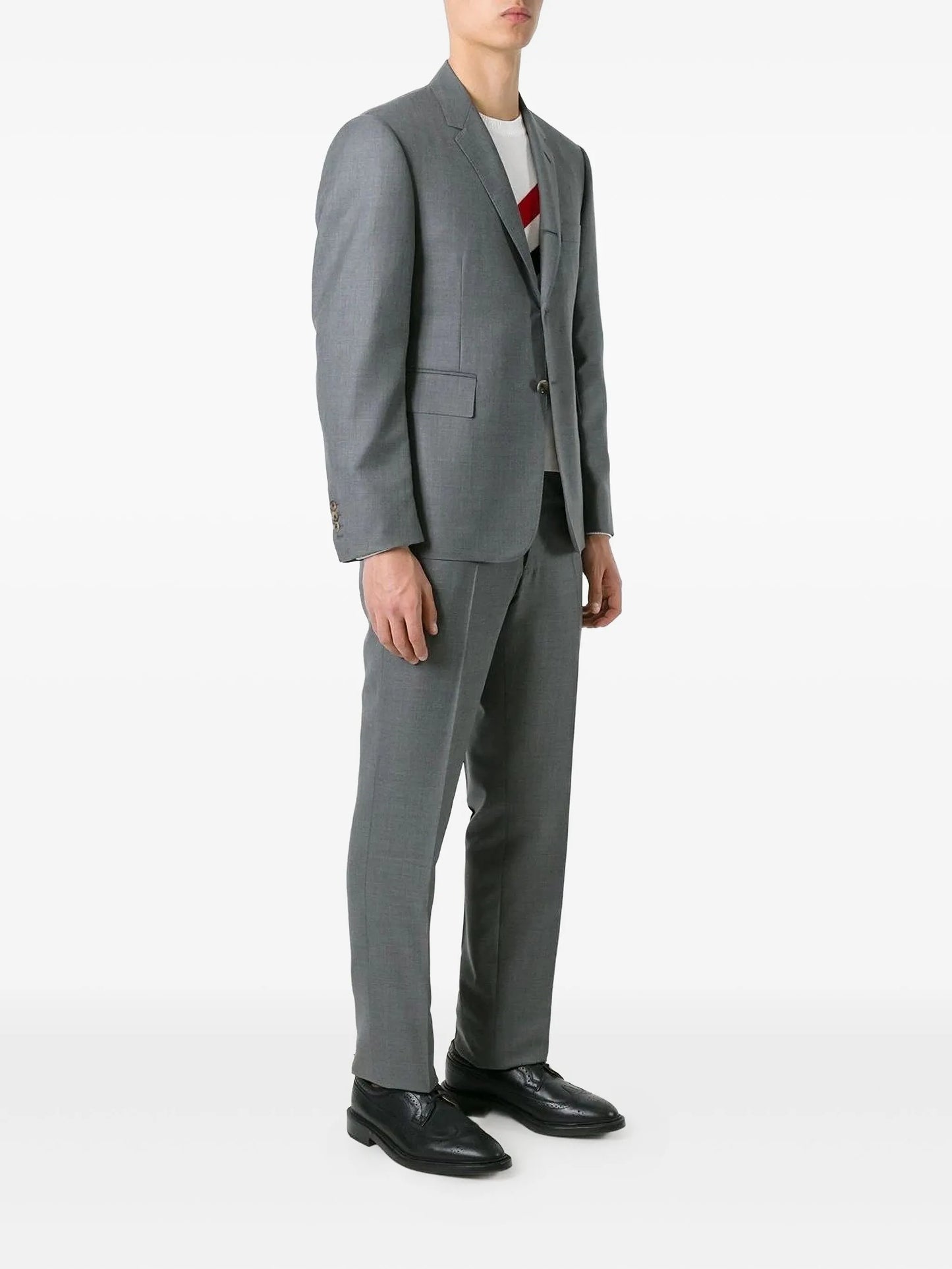 single-breasted wool suit