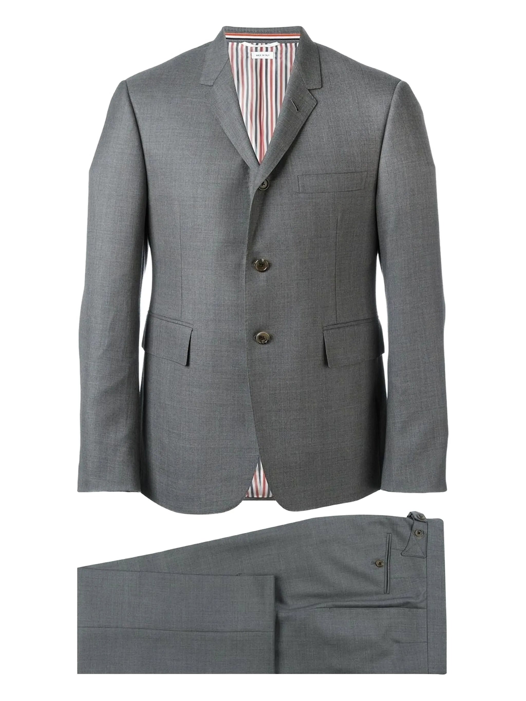 single-breasted wool suit