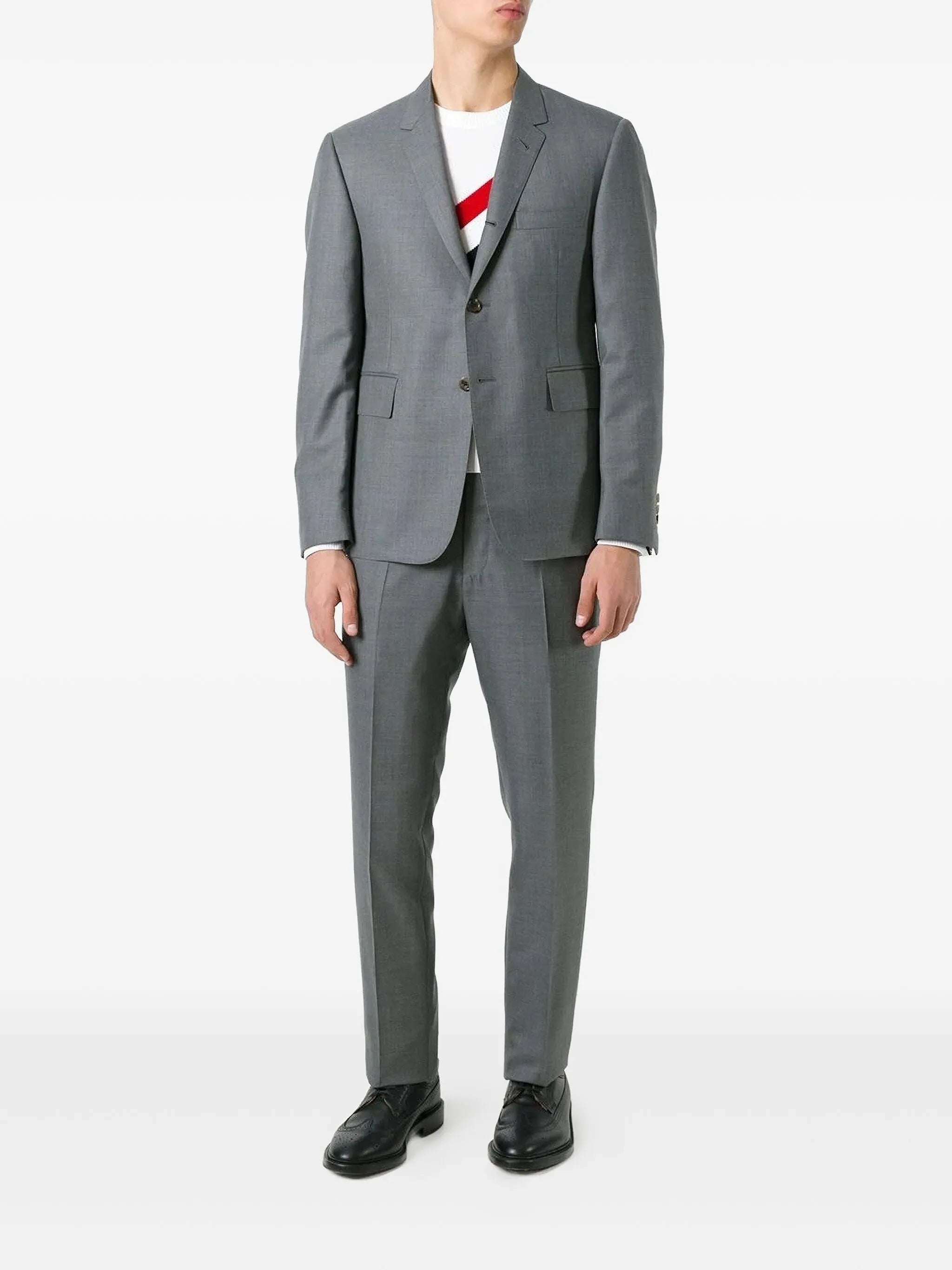 single-breasted wool suit