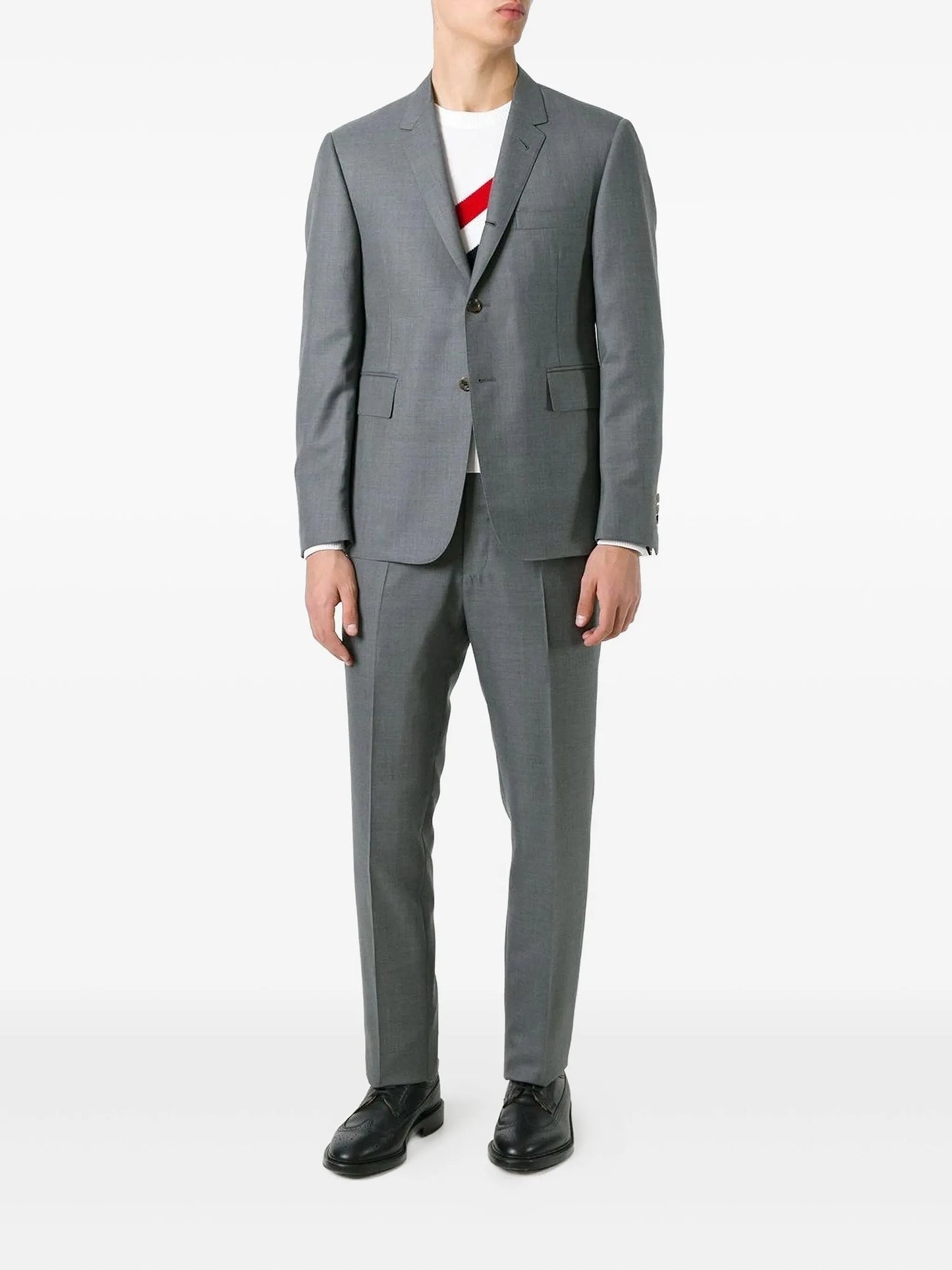 single-breasted wool suit