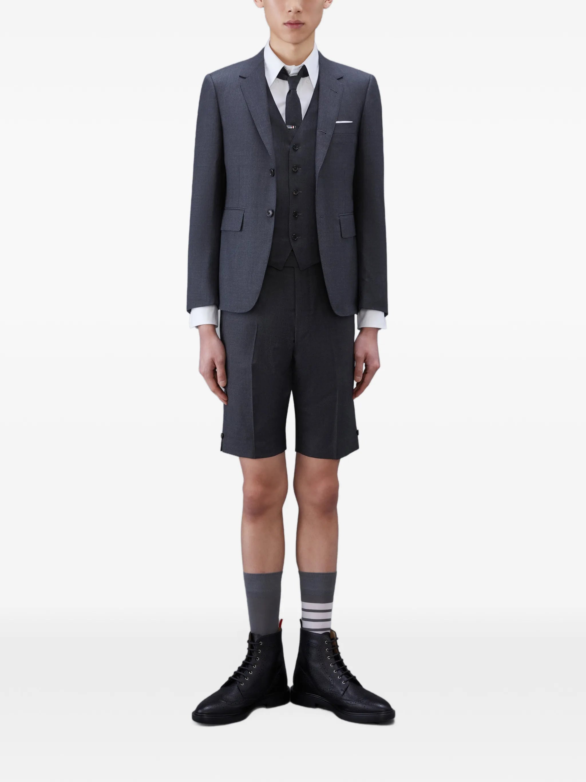 single-breasted wool suit