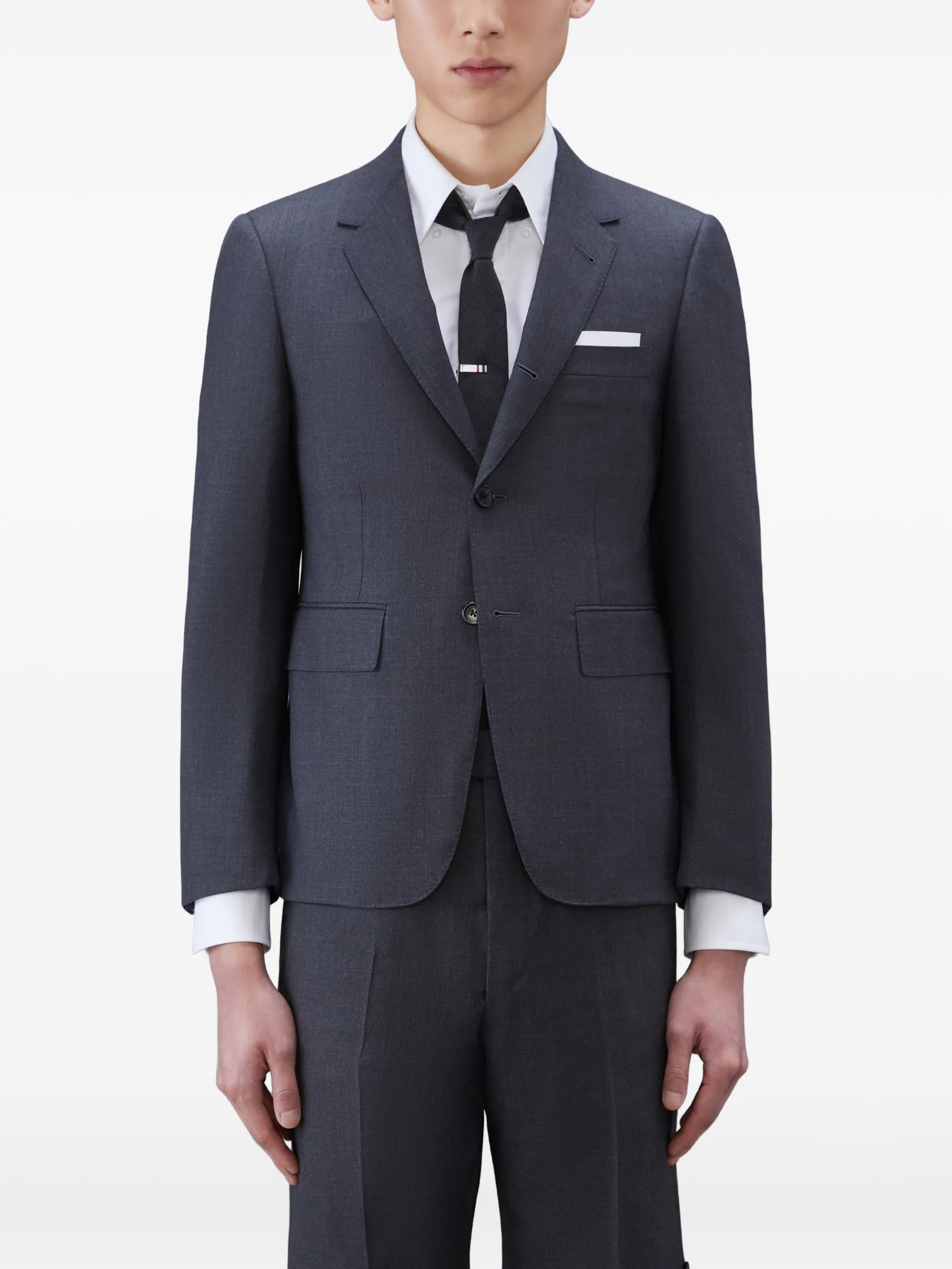 single-breasted wool suit