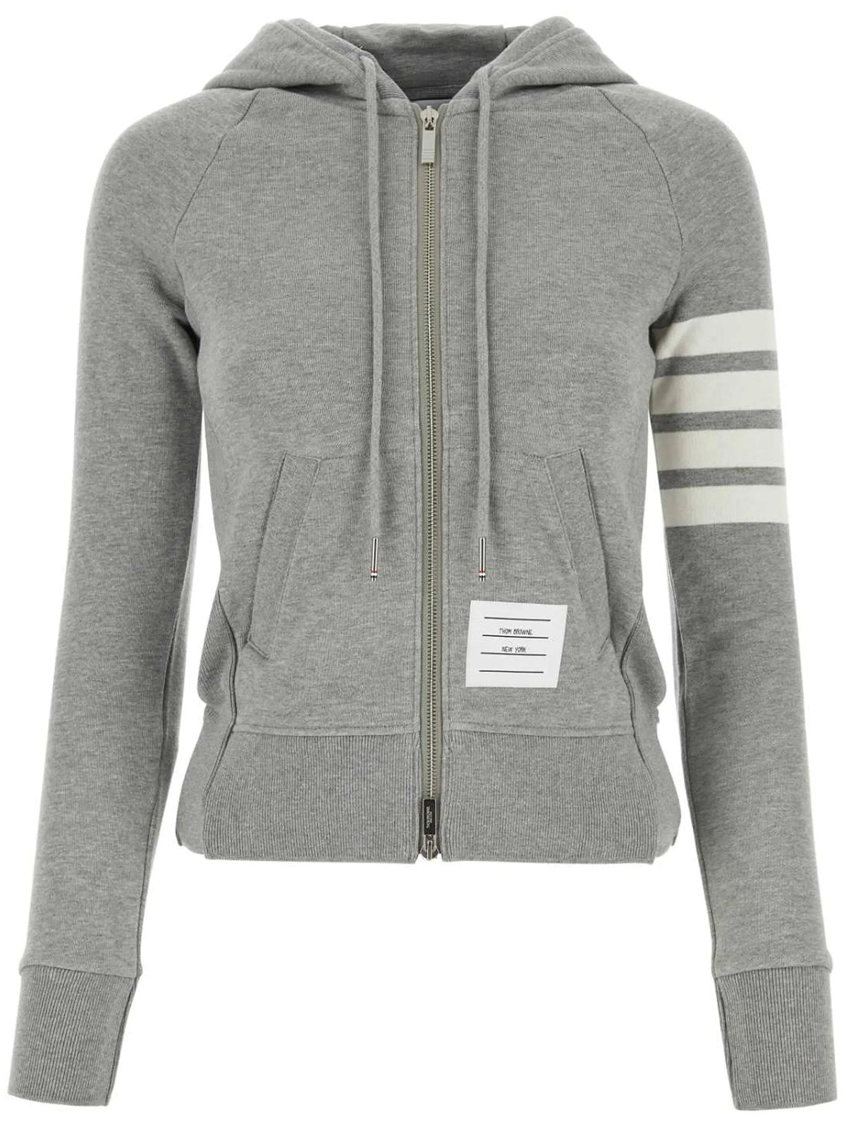 classic 4-Bar stripe zip-up hoodie
