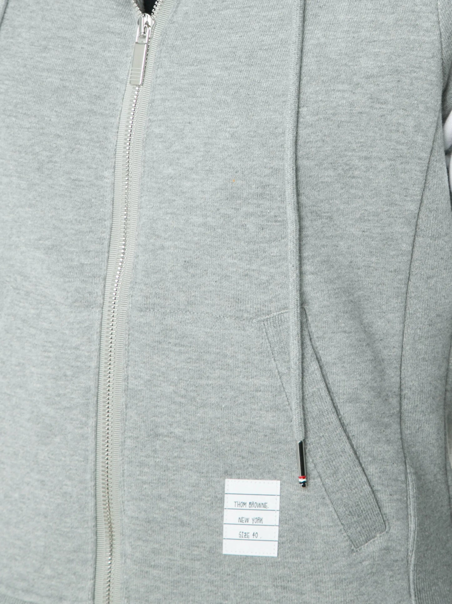4-Bar striped cotton hoodie
