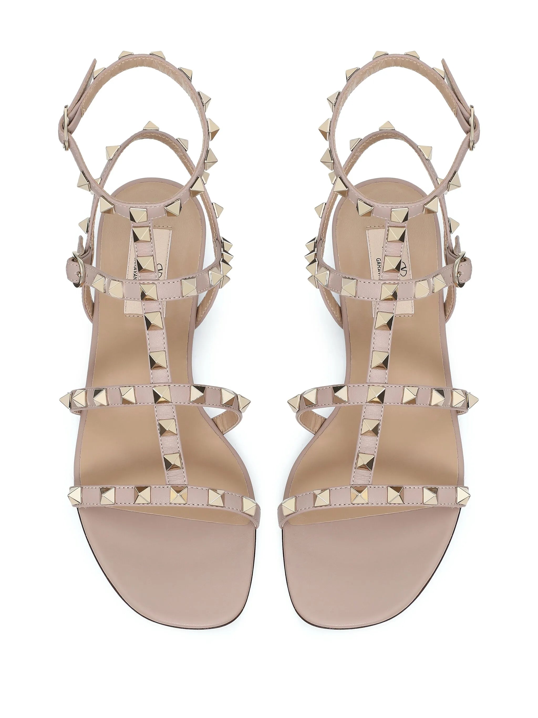 Rockstud ankle-strap flat sandals