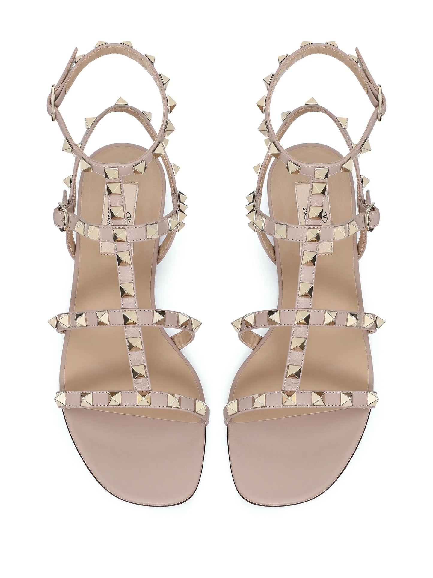 Rockstud ankle-strap flat sandals