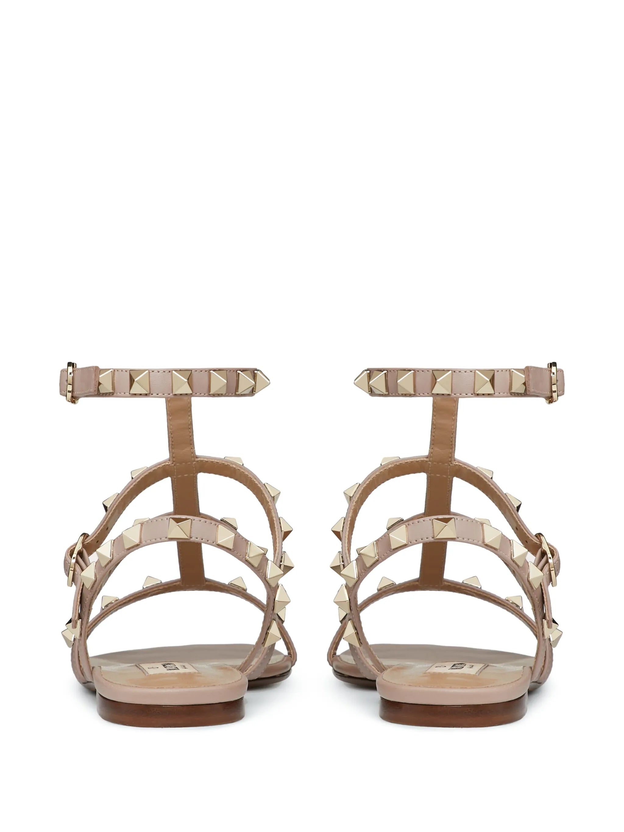Rockstud ankle-strap flat sandals