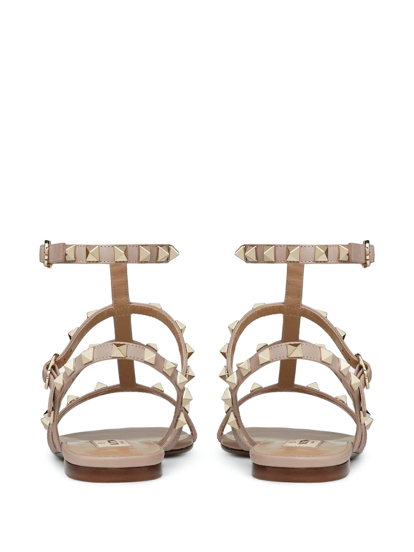 Rockstud ankle-strap flat sandals