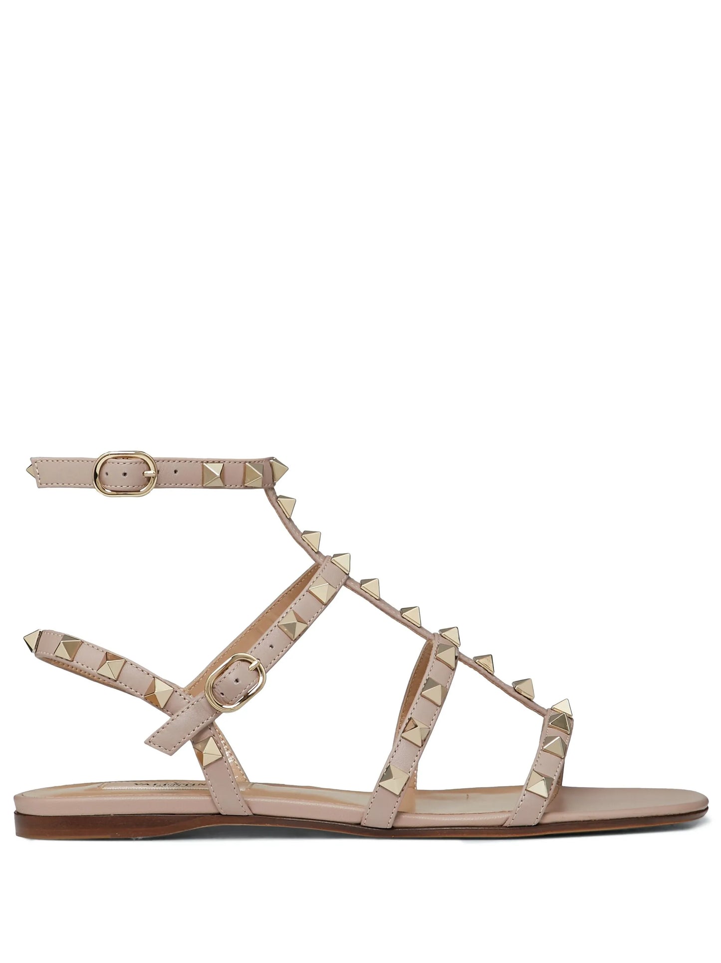 Rockstud ankle-strap flat sandals