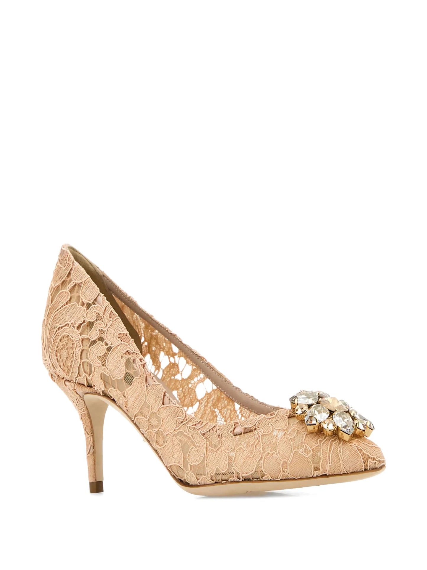Rainbow Lace 60mm brooch-detail pumps