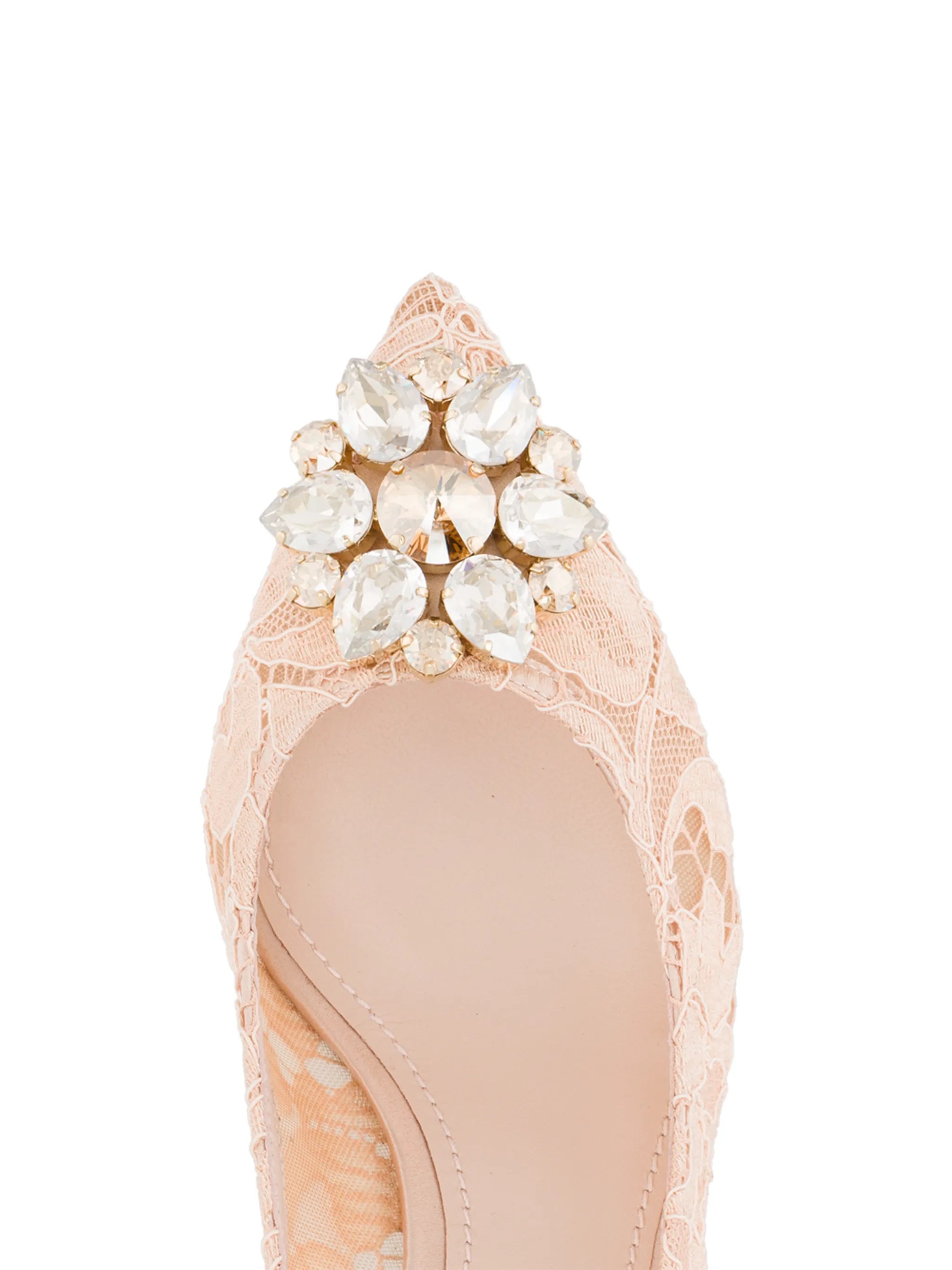 Rainbow Lace 60mm brooch-detail pumps