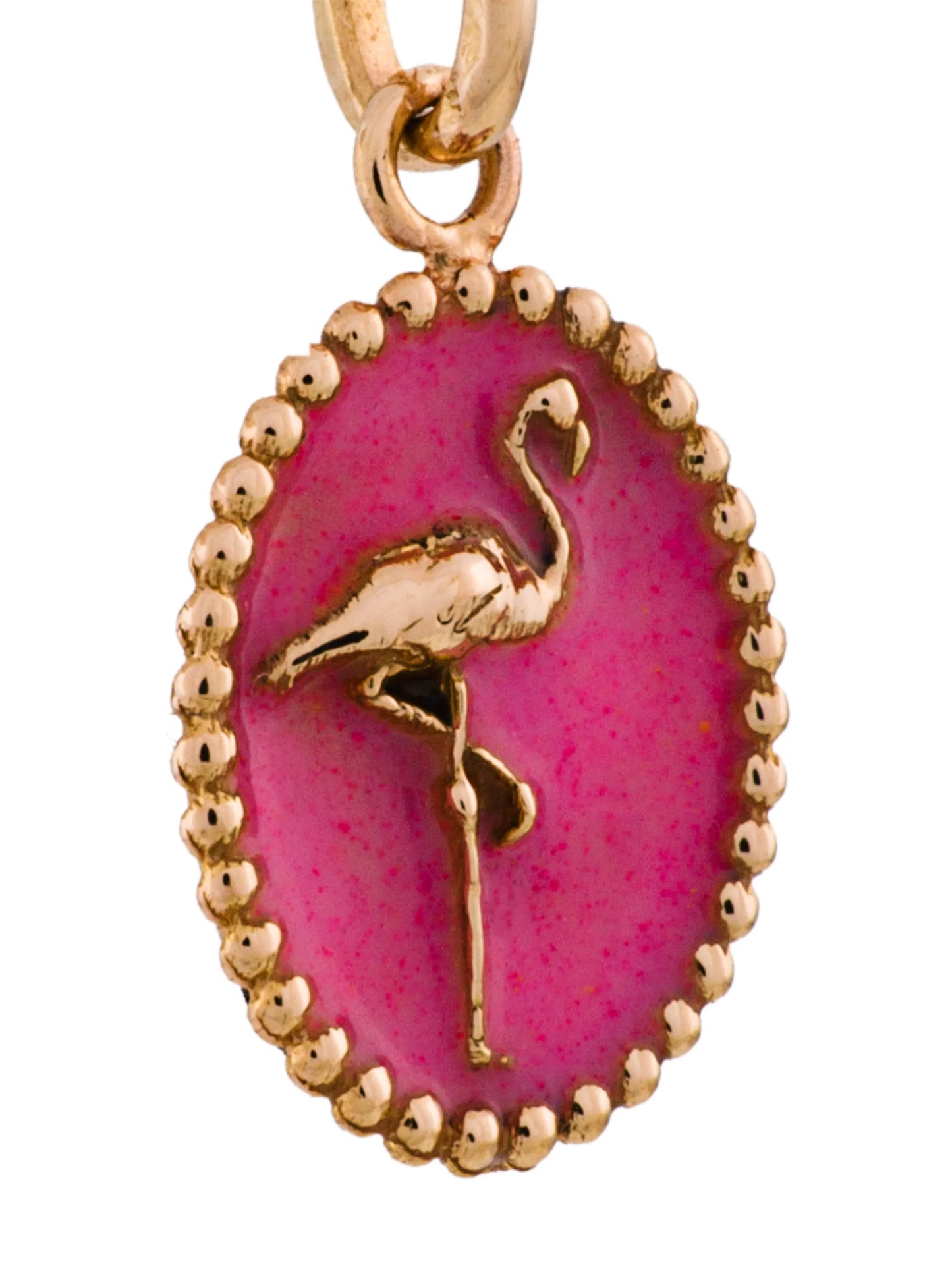 Gold and Resin Flamingo Medallion