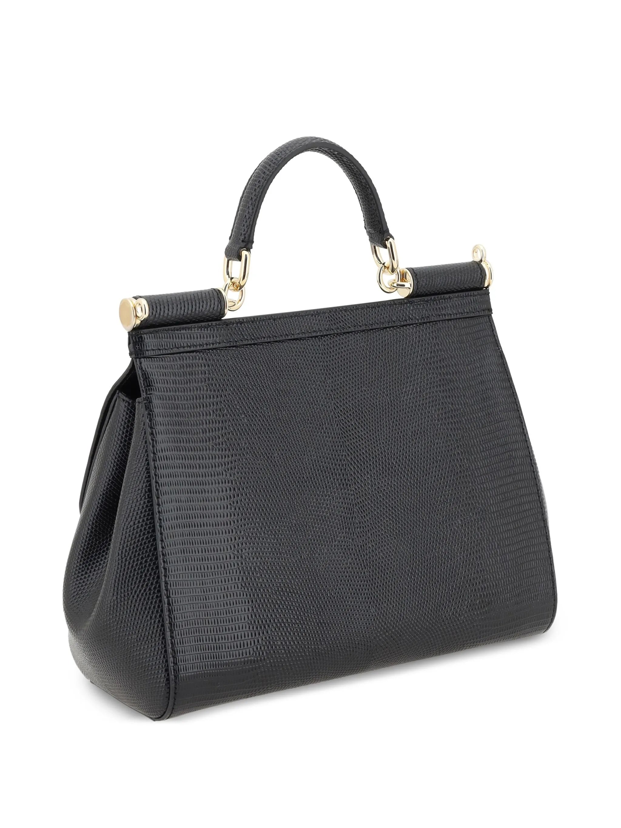 large Sicily iguana-print top-handle bag