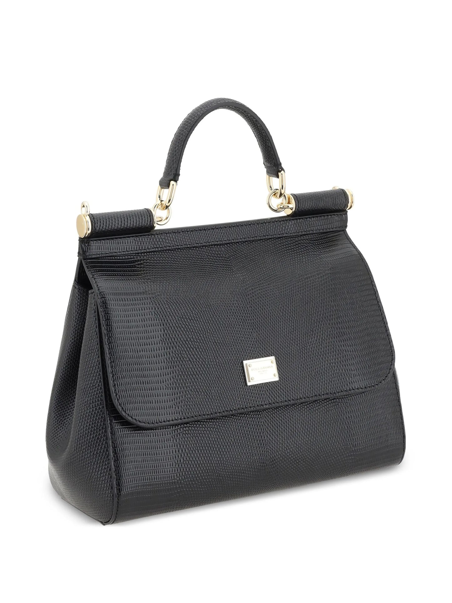 large Sicily iguana-print top-handle bag