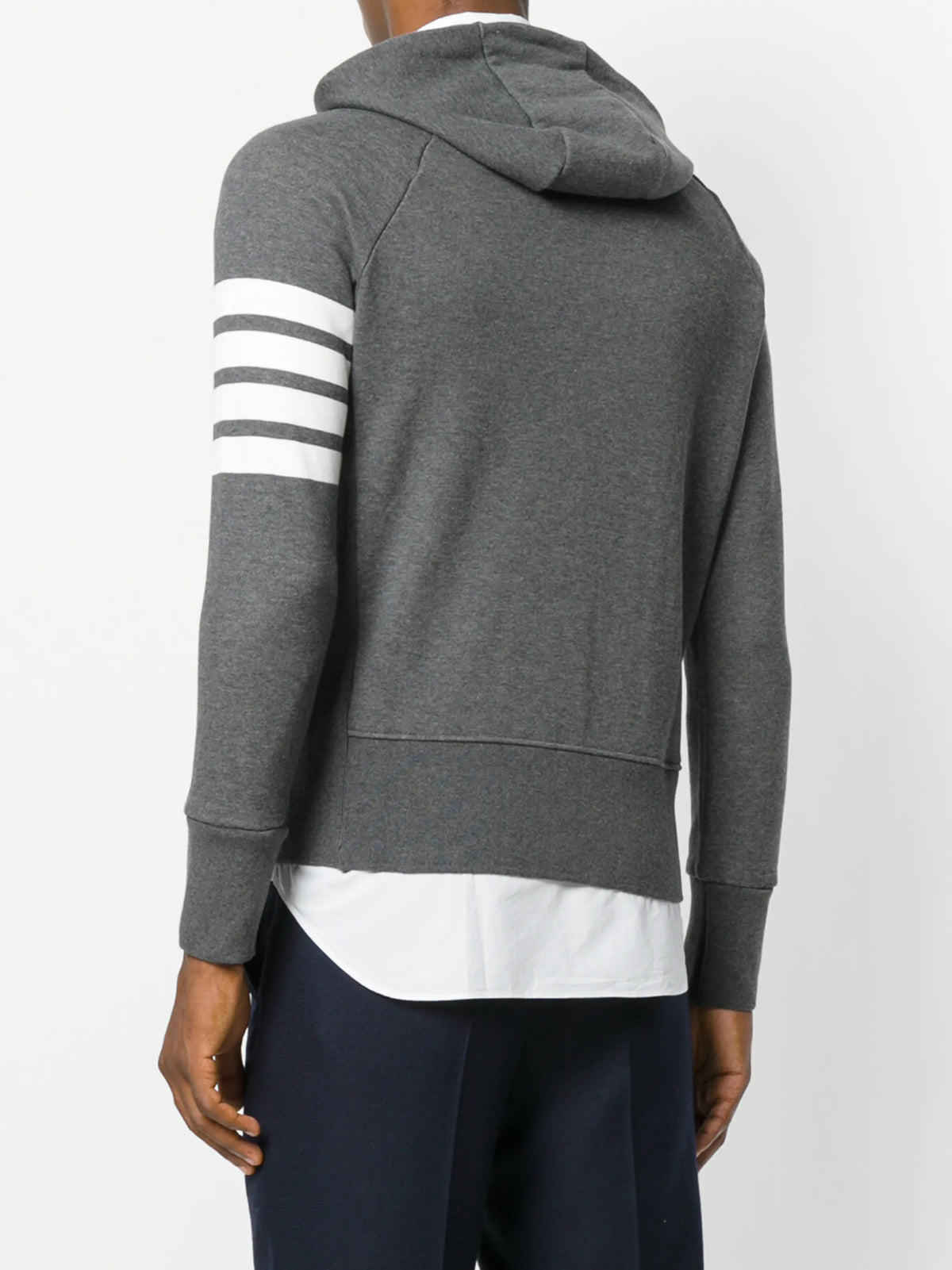 classic loopback 4-Bar zip-up hoodie