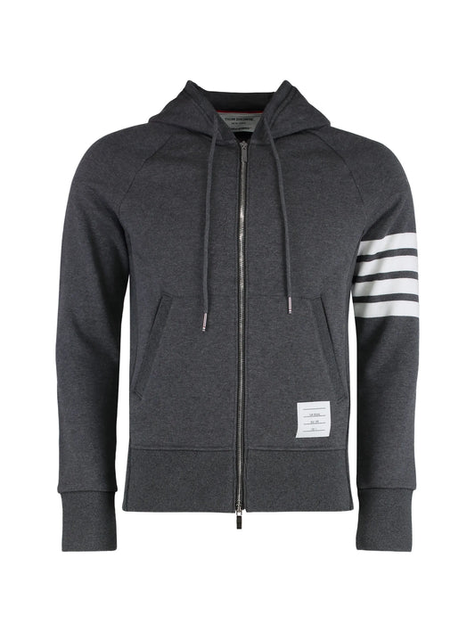 classic loopback 4-Bar zip-up hoodie
