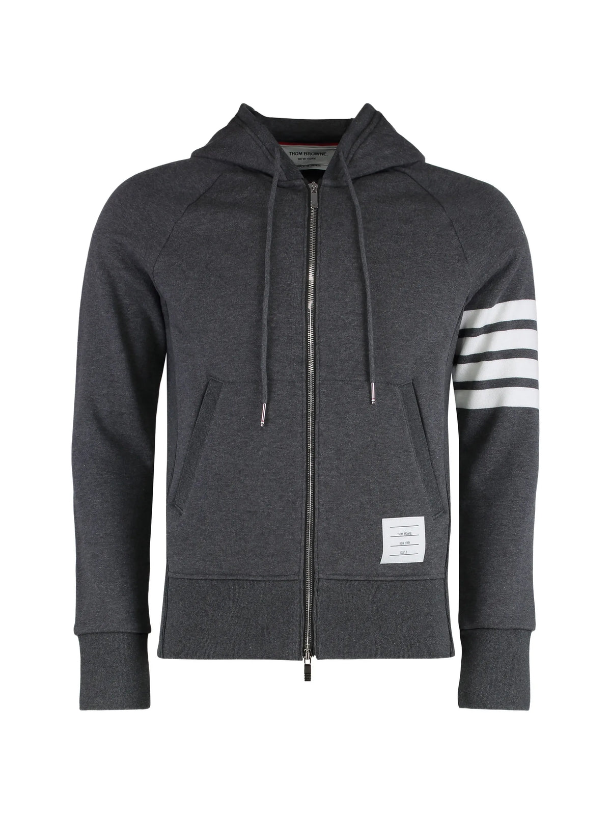 classic loopback 4-Bar zip-up hoodie