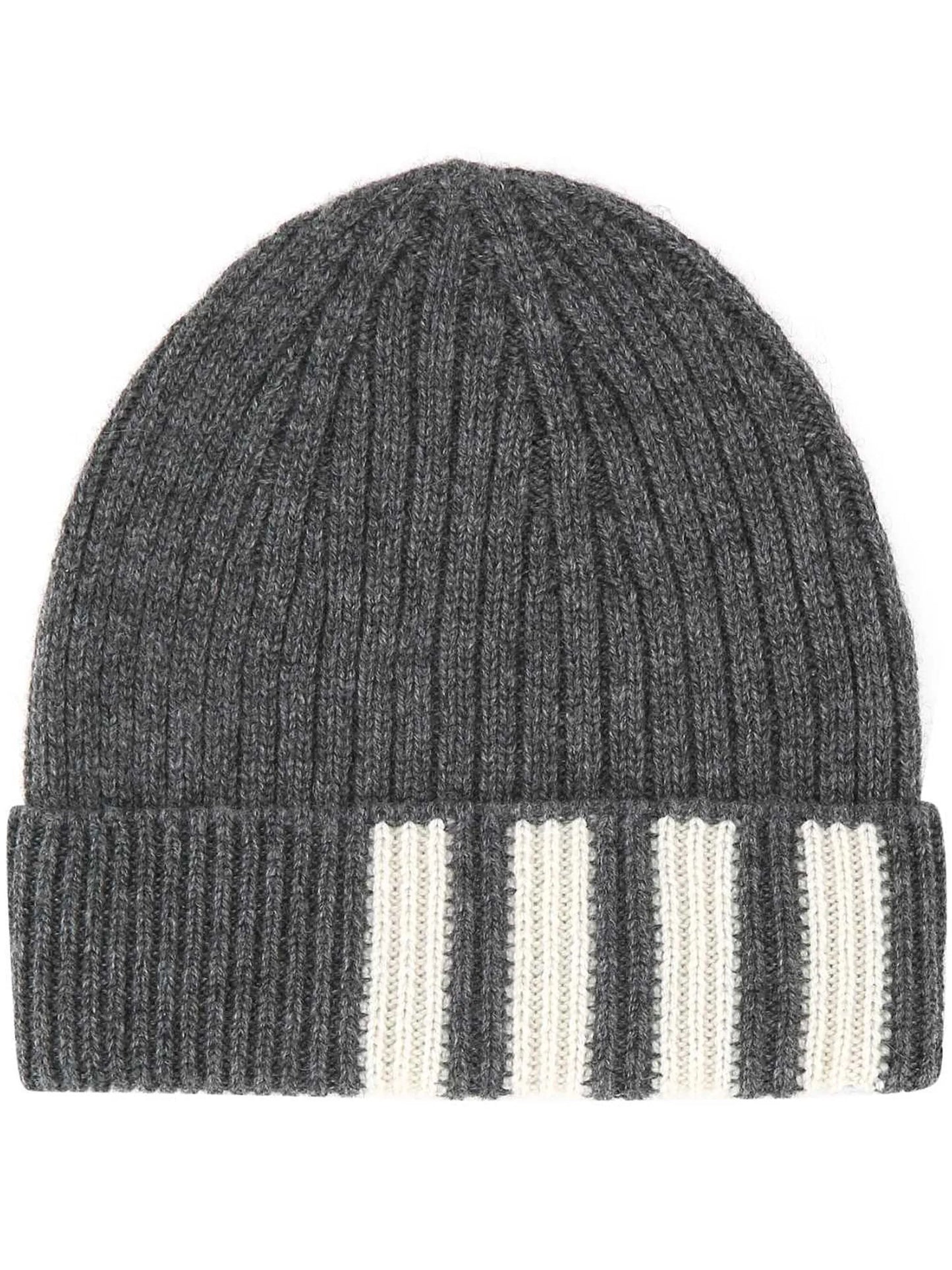 cashmere ribbed-knit beanie