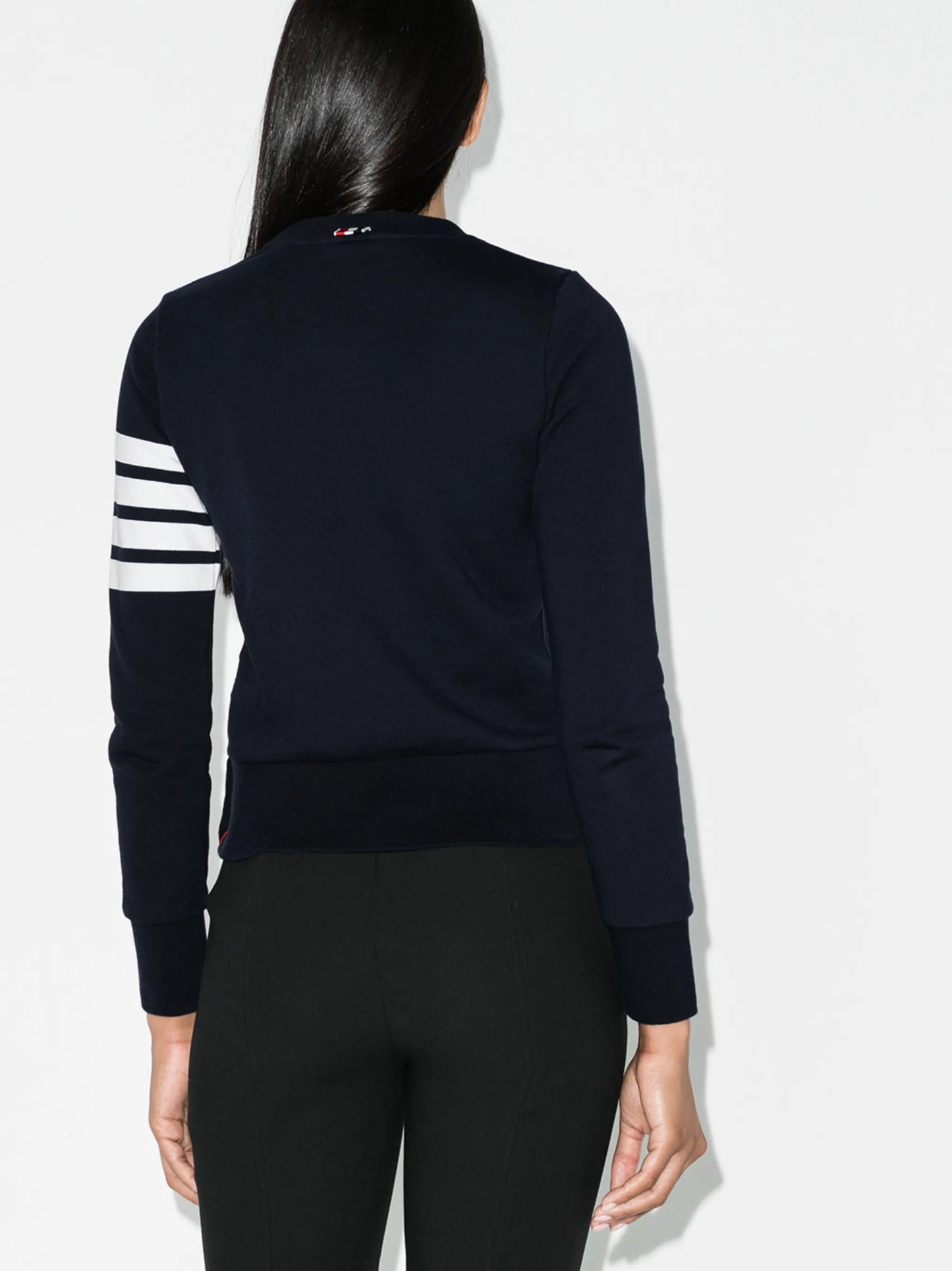 four-bar stripe cotton jumper