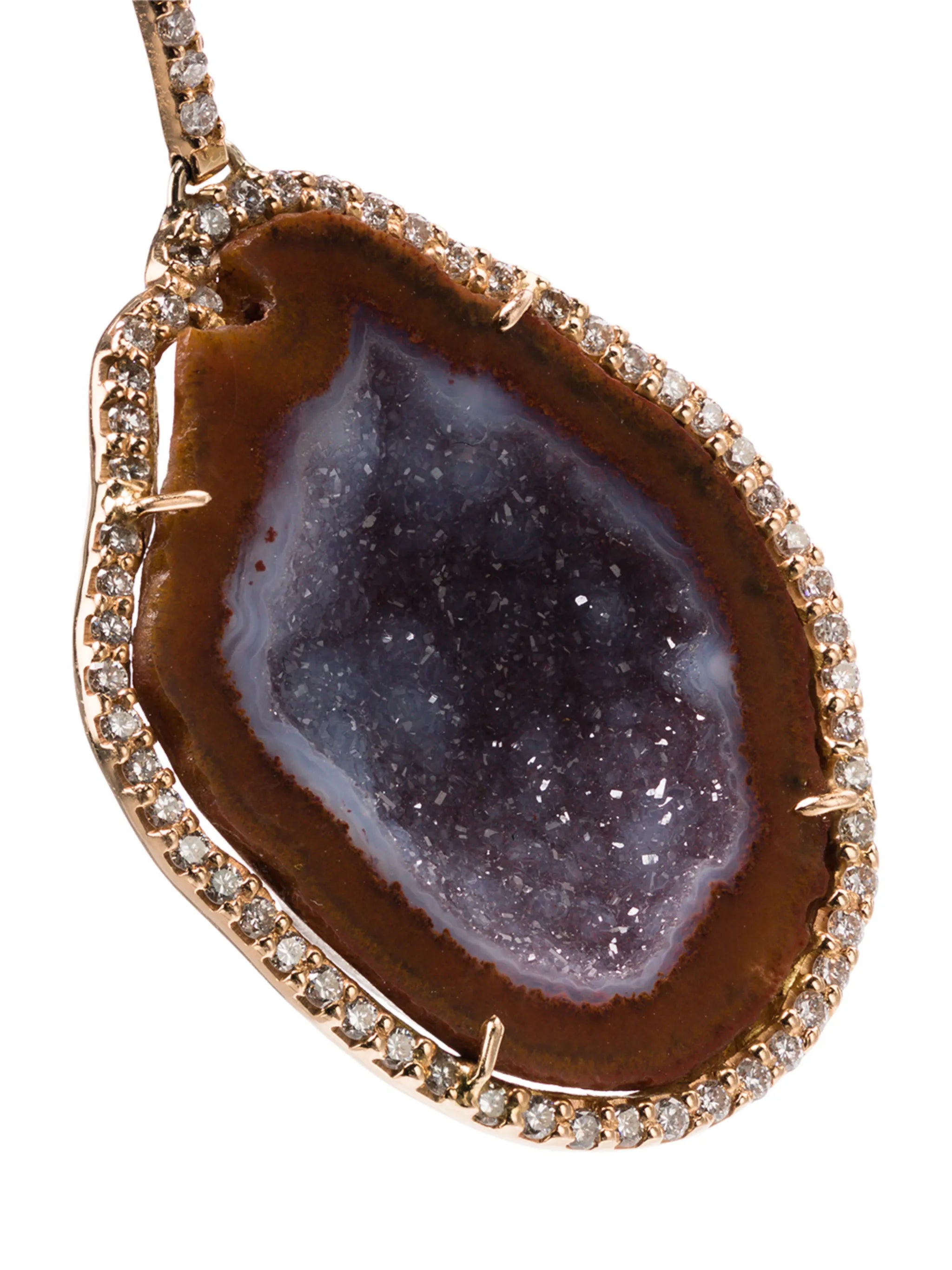 18kt rose gold diamond stone earrings
