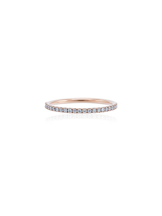 rose gold thread band P-D ring